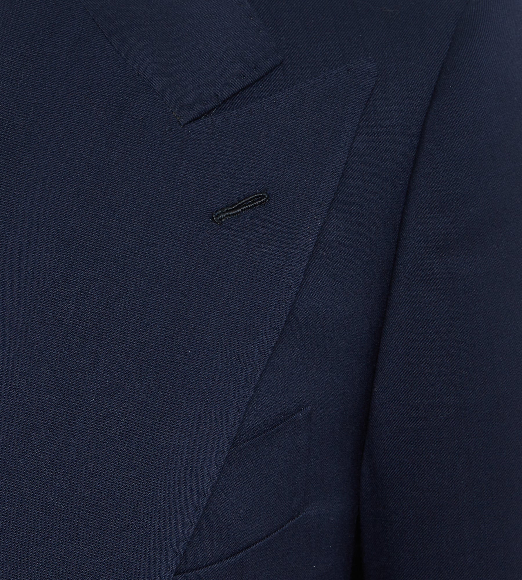 Costume croisé bas bleu marine en laine