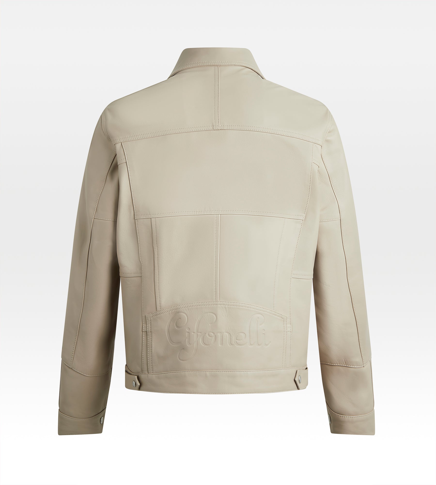 Veste en cuir beige - 24h du Mans