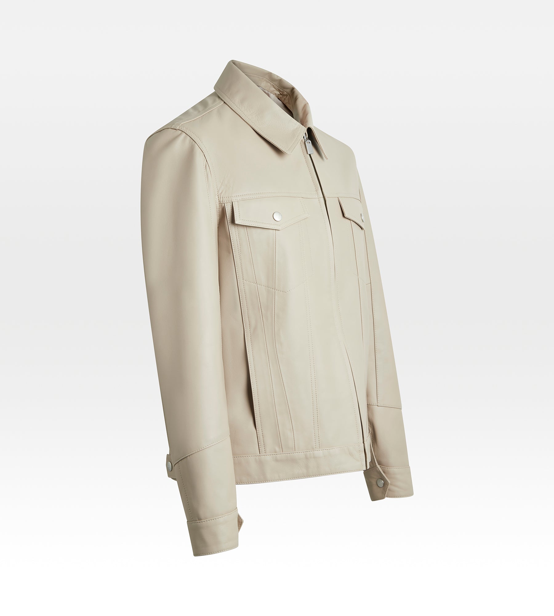 Veste en cuir beige - 24h du Mans