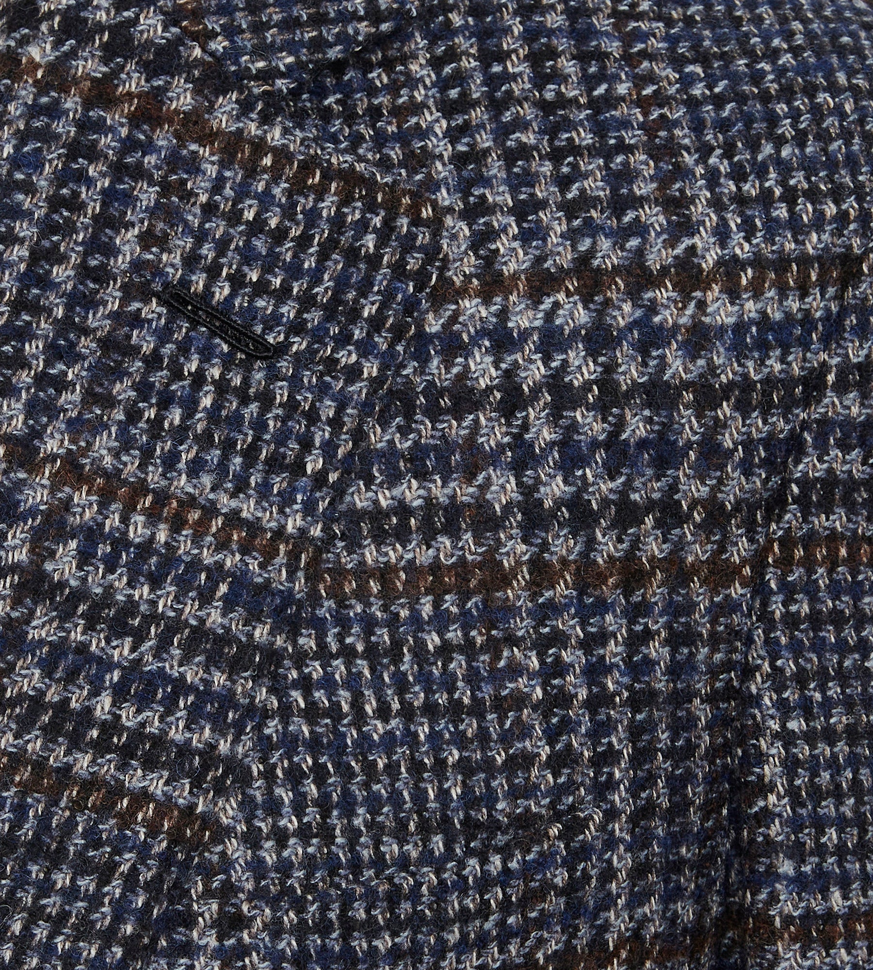 Veste en laine & alpaga bleu marine à motif Prince-de-Galles