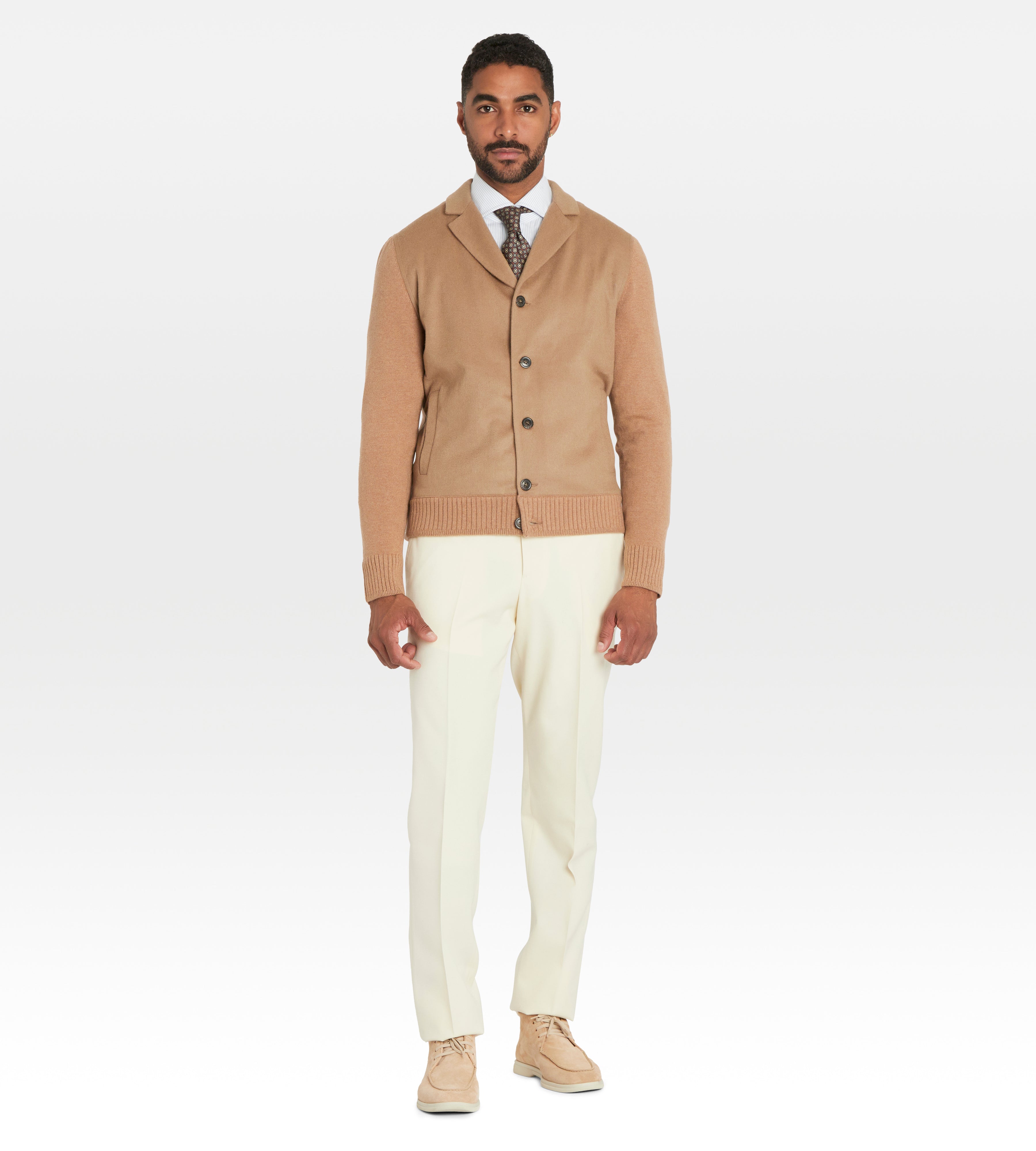 Camel cashmere cardigan