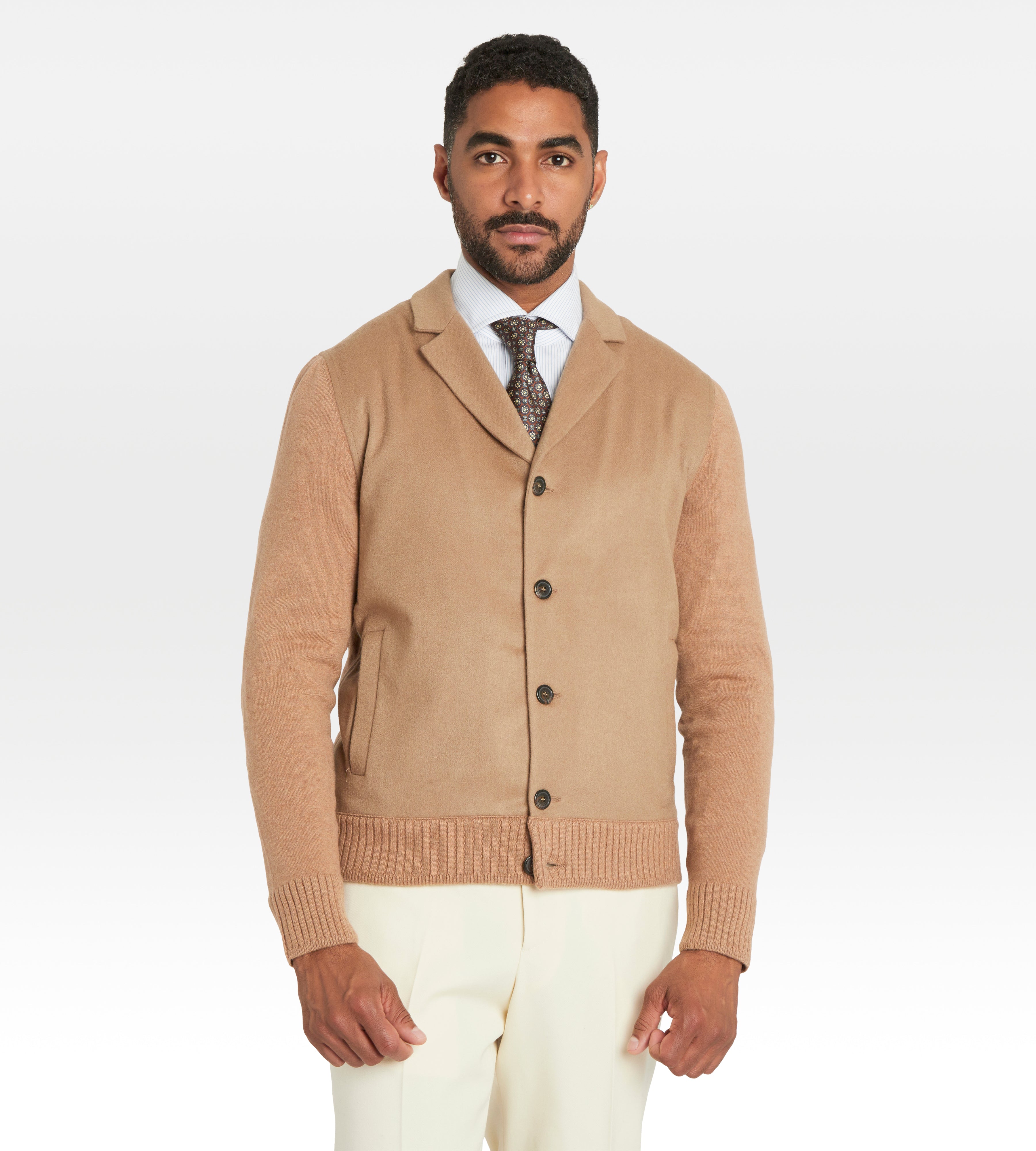 Camel cashmere cardigan