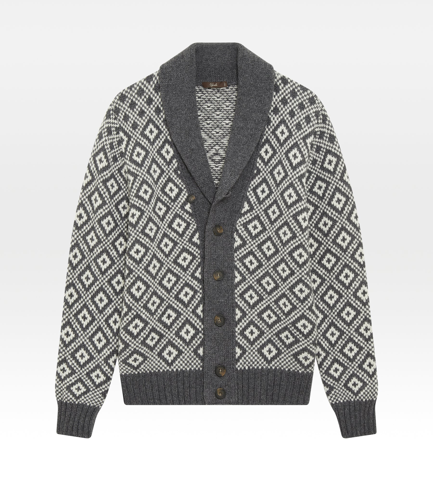 Cardigan gris en laine & cachemire