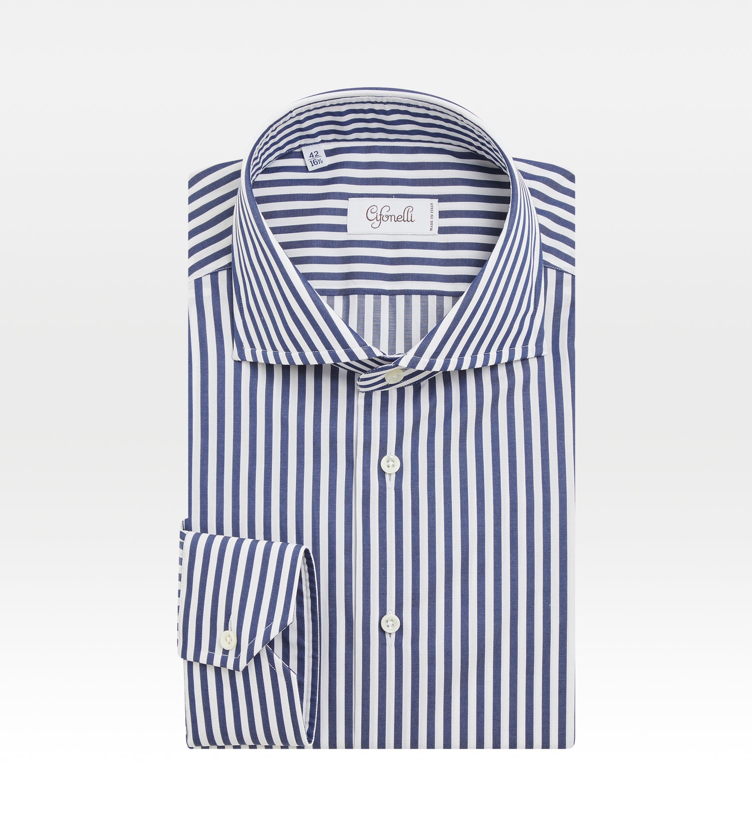 Chemise bleue et blanche à rayures