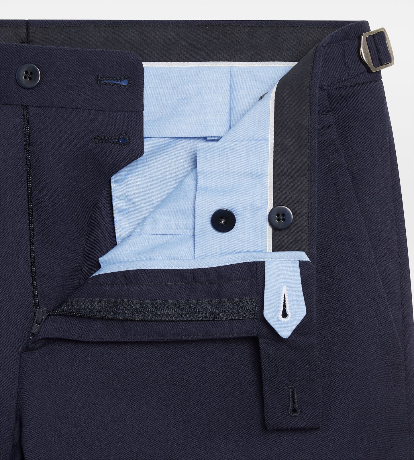 Costume croisé bas 6x1 Cifonelli en laine bleu