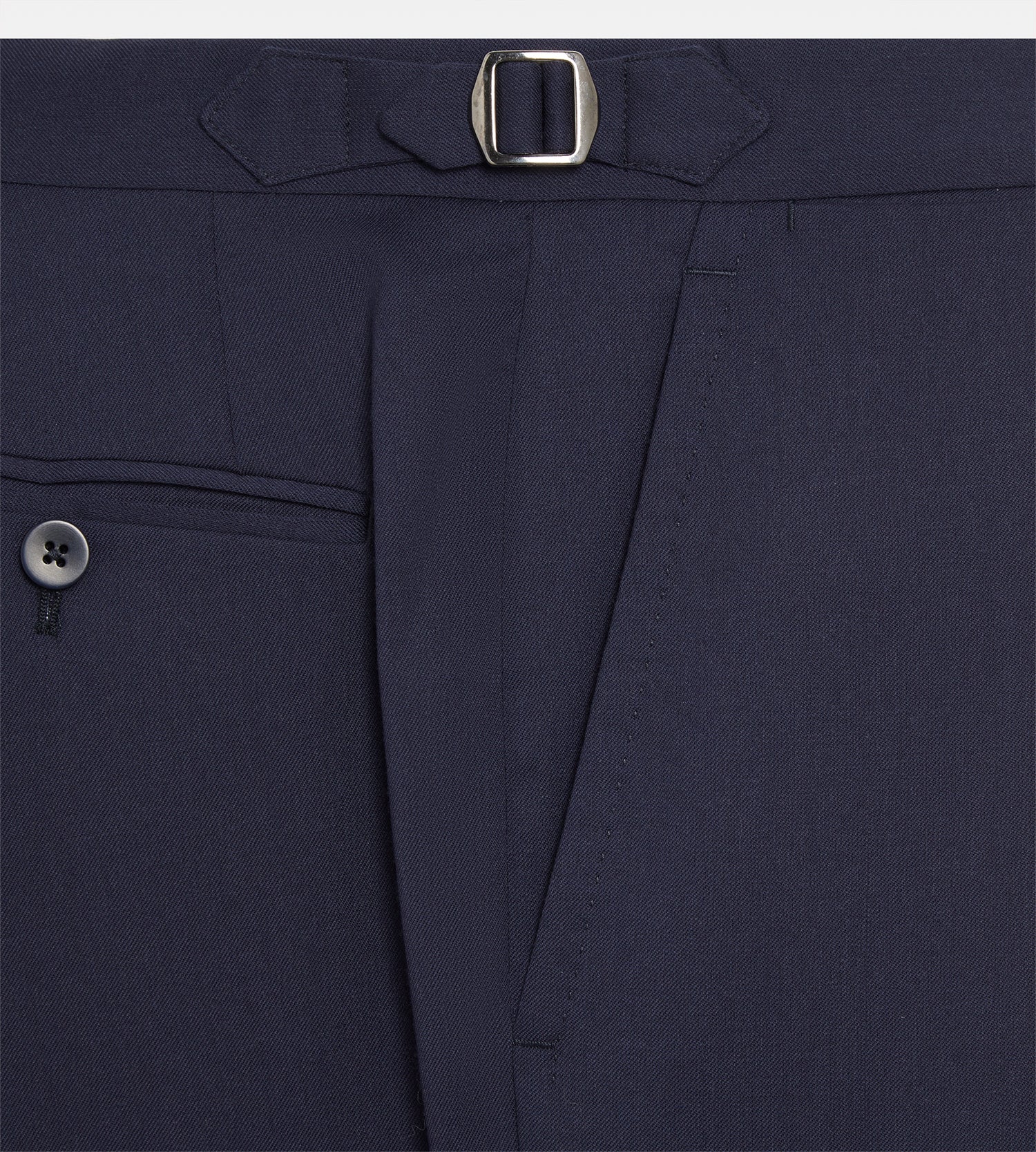 Costume croisé bas 6x1 bleu en laine