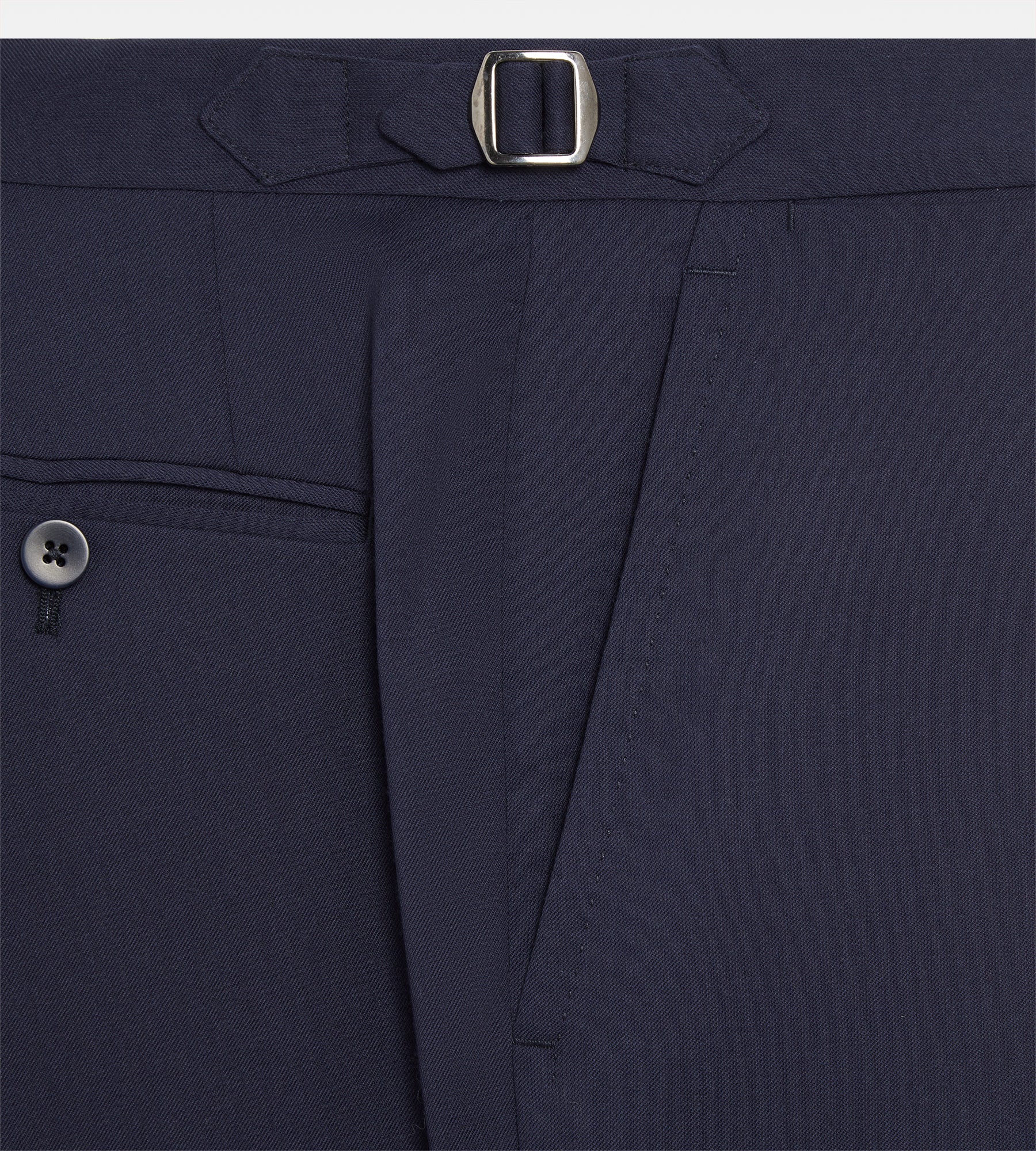 Costume croisé bas 6x1 bleu en laine