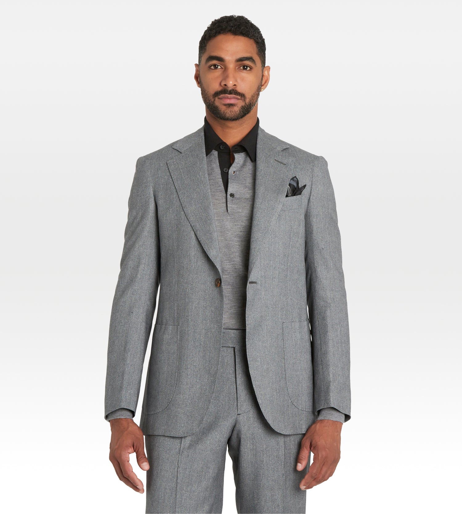 Costume gris en laine