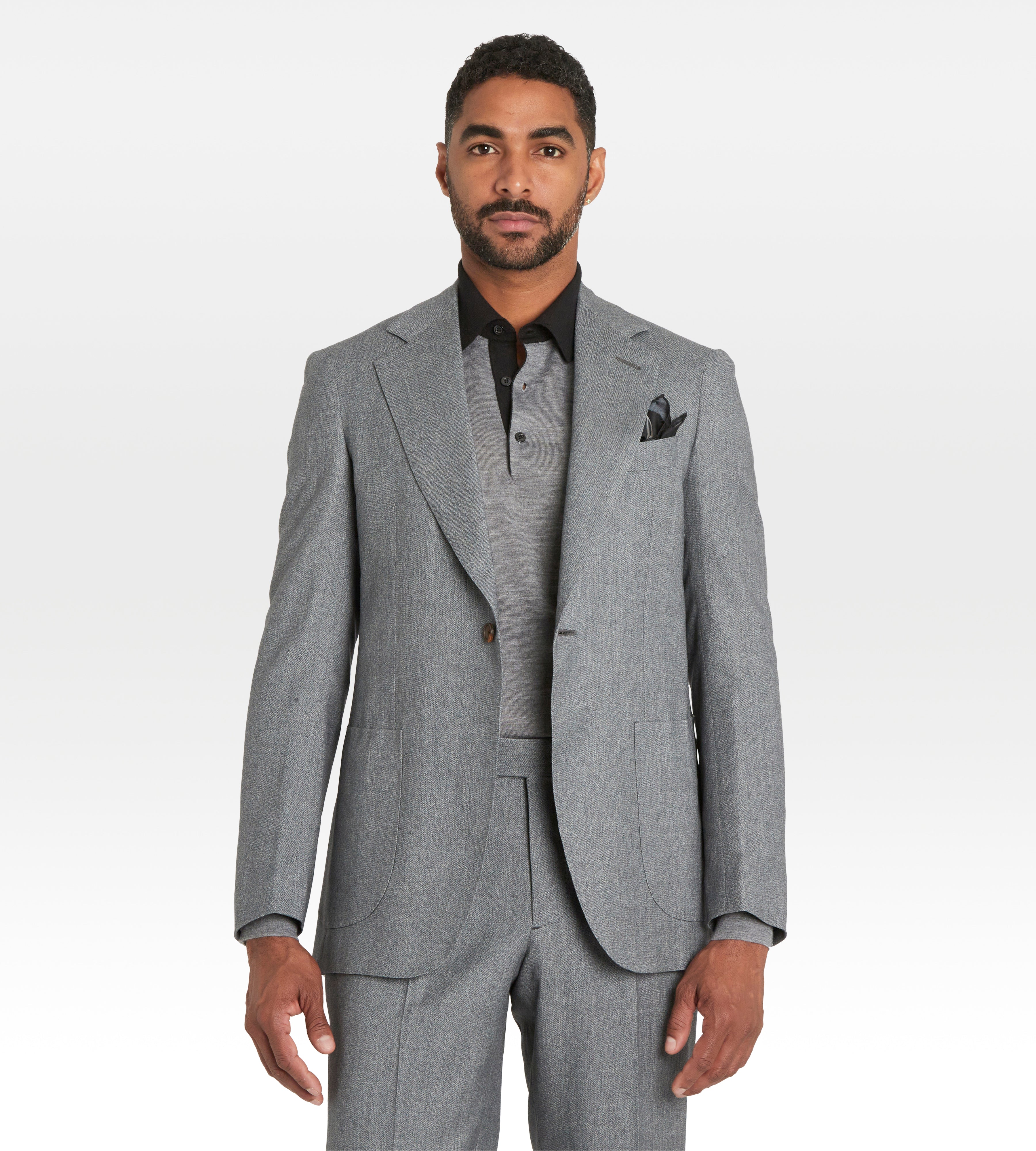 Costume gris en laine