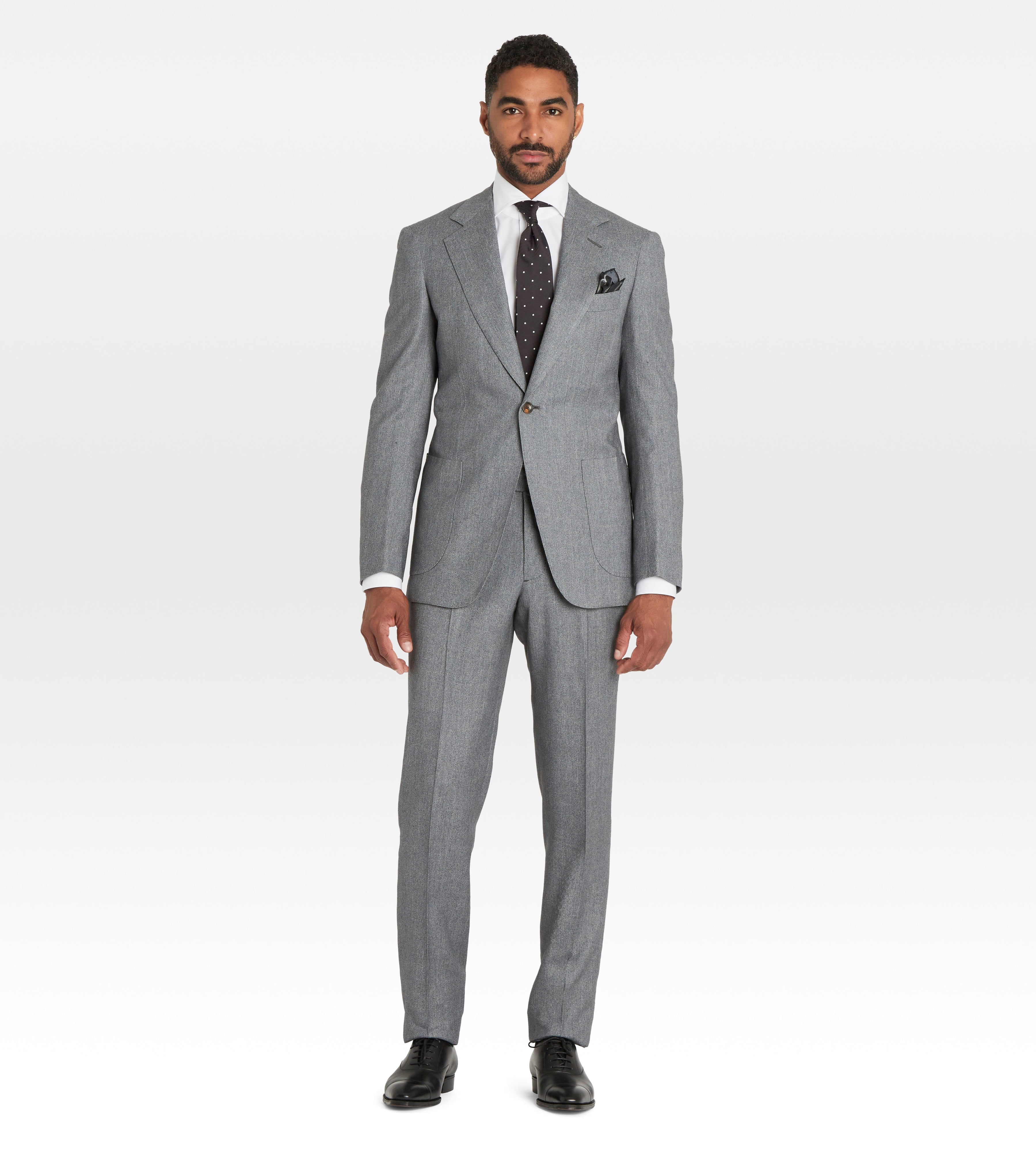 Costume gris en laine