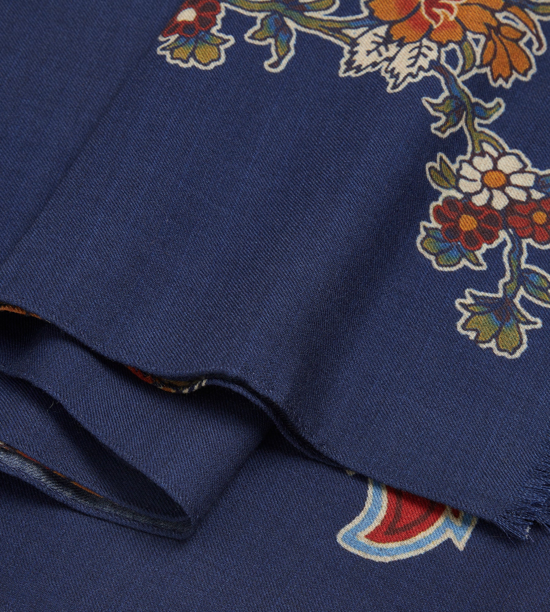 Echarpe bleue en laine & yack