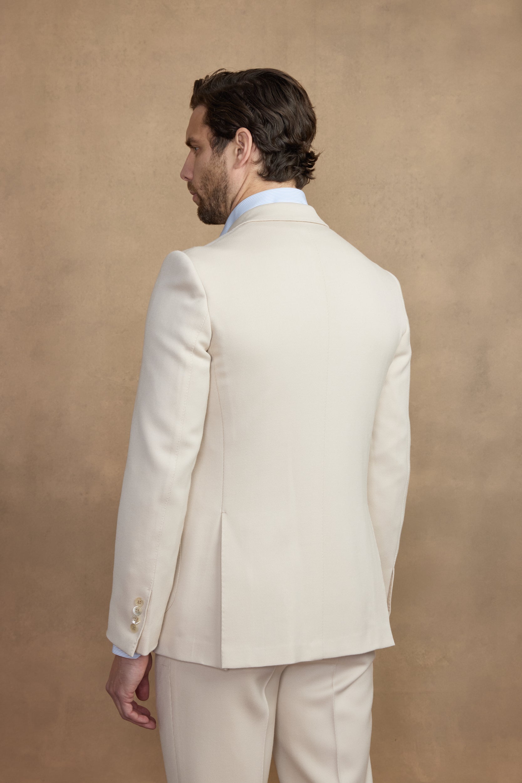 Costume beige en laine épaisse beige