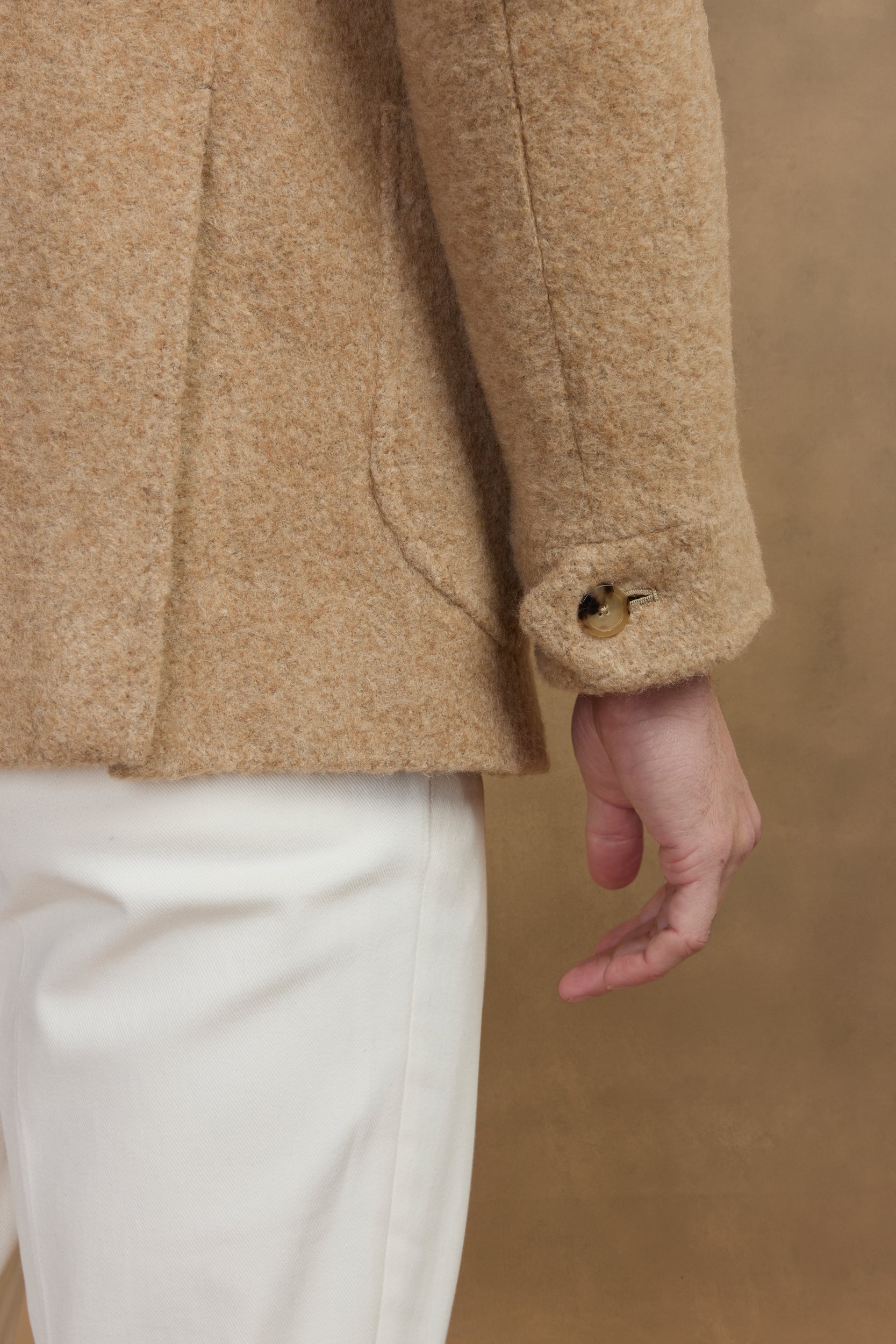 Veste Travel en alpaga camel
