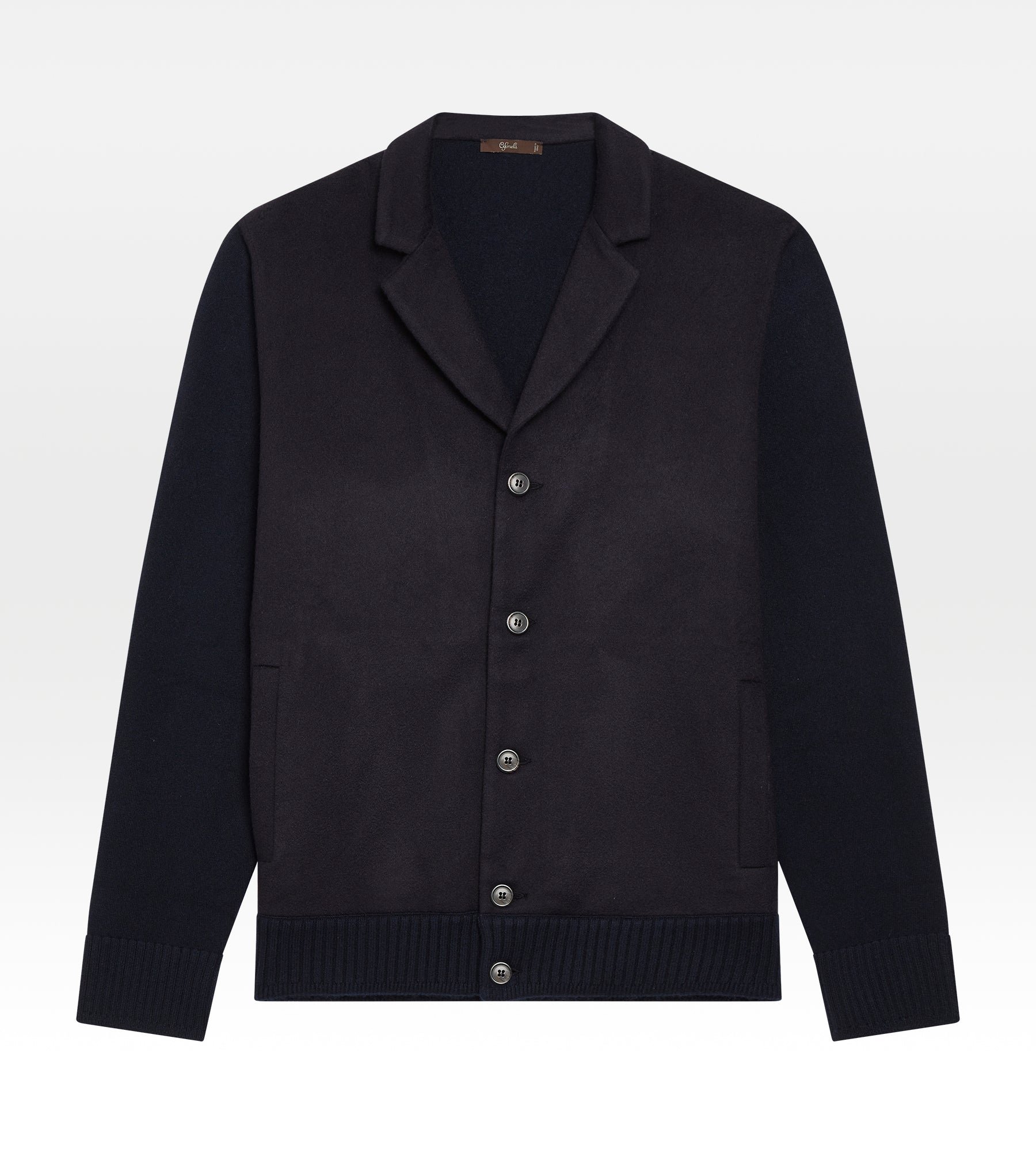 Cardigan bleu marine en cachemire