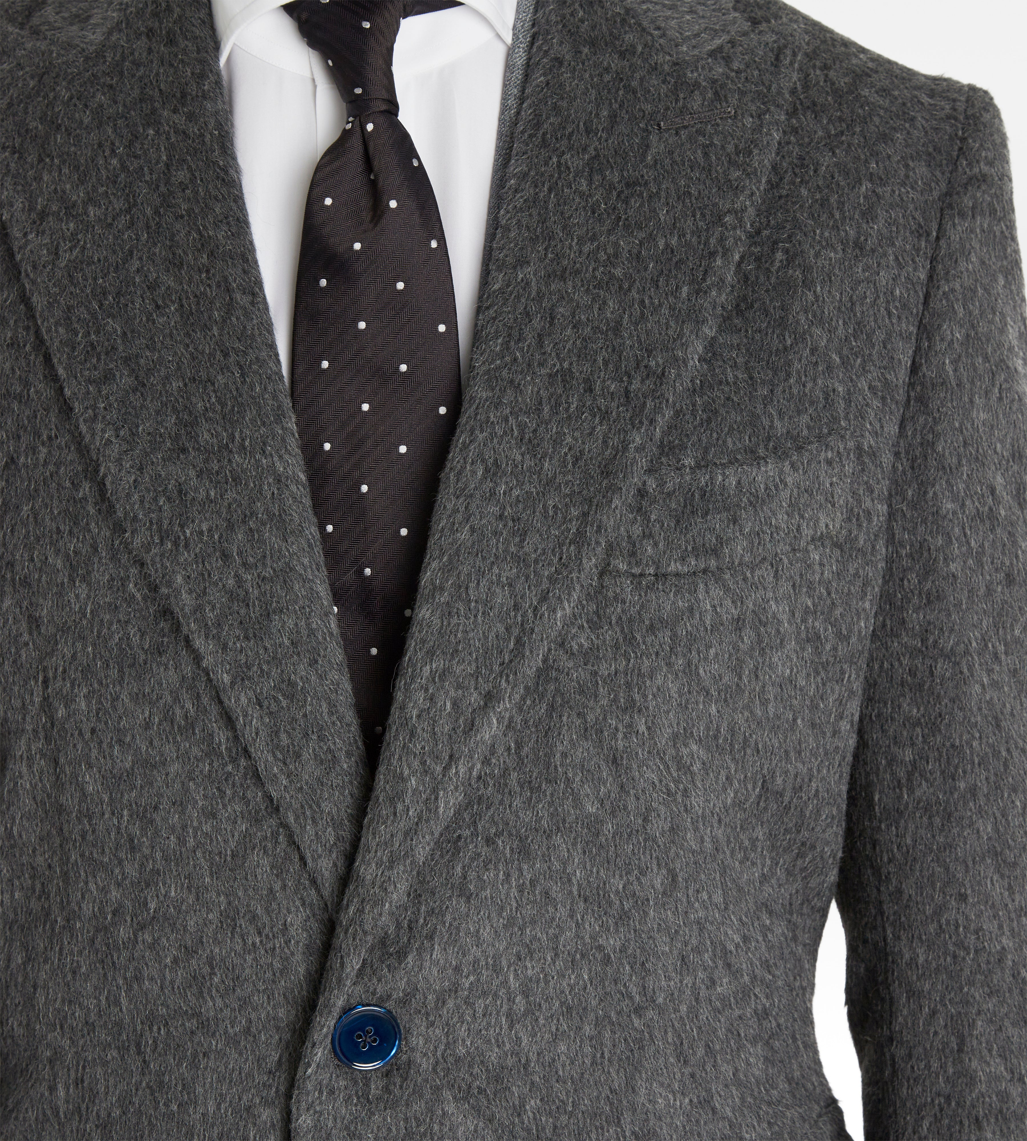 Manteau en alpaga & laine gris