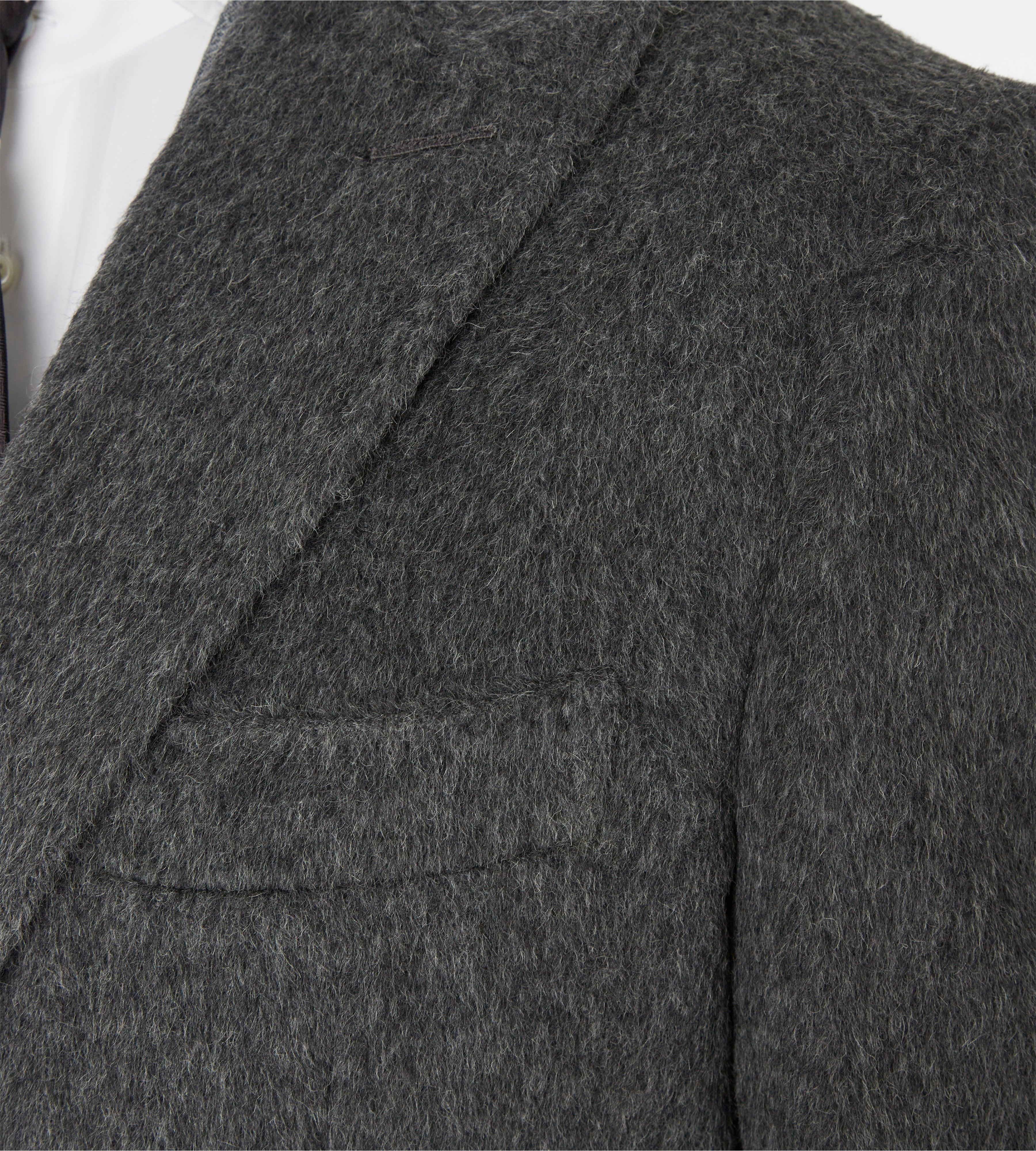 Manteau en alpaga & laine gris