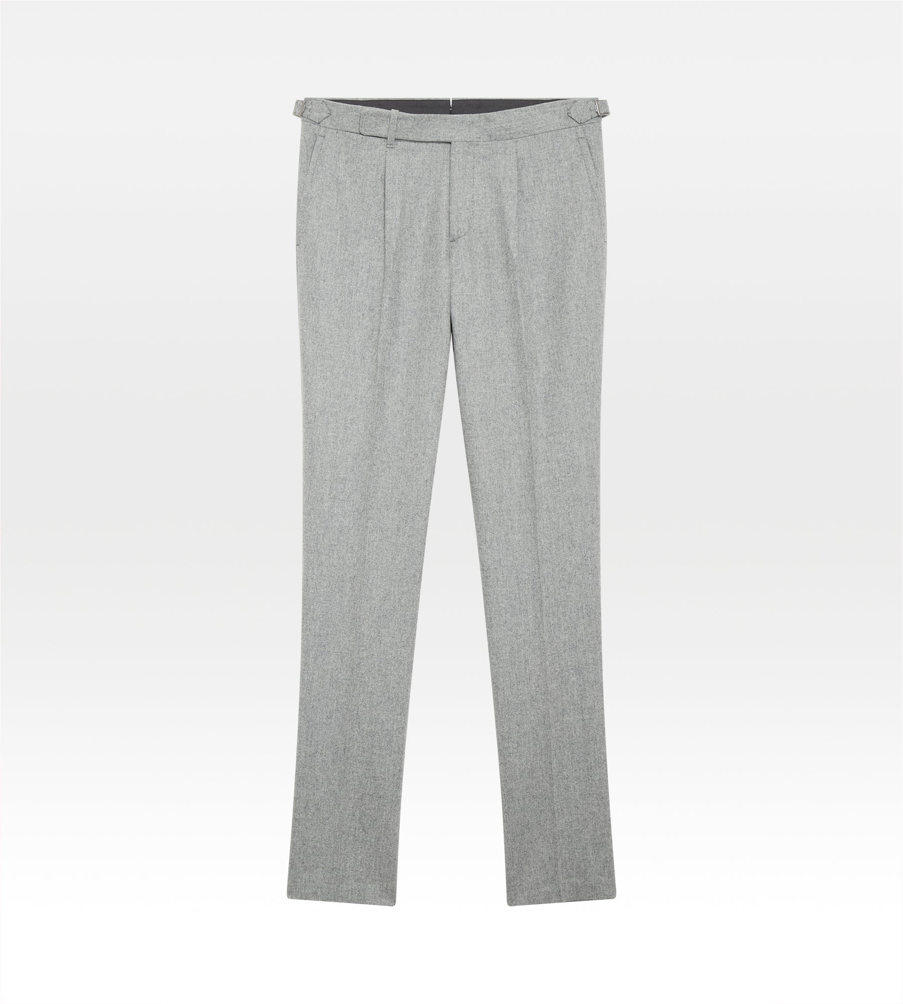 Pantalon en flanelle de laine gris