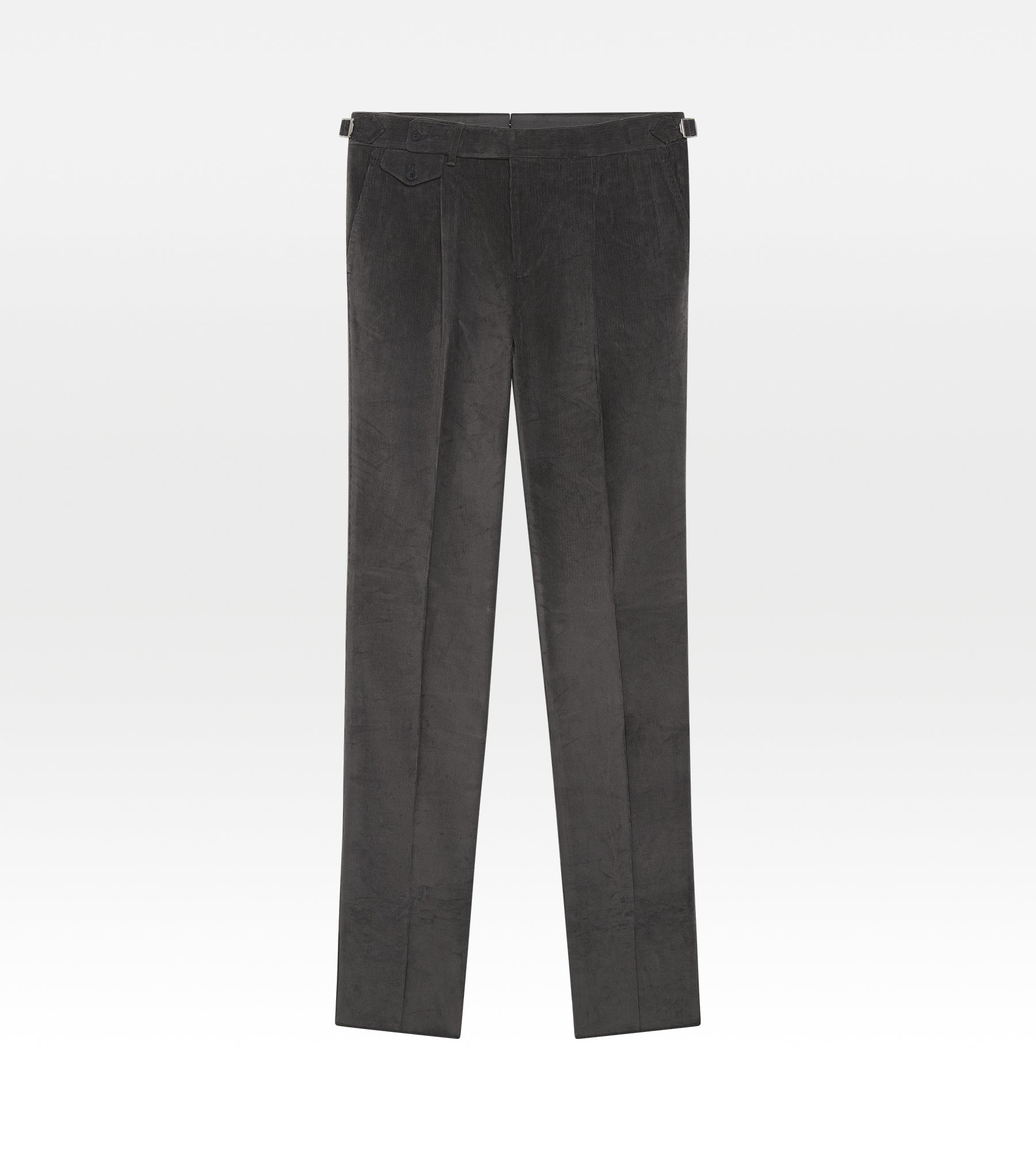 Pantalon en velours côtelé gris