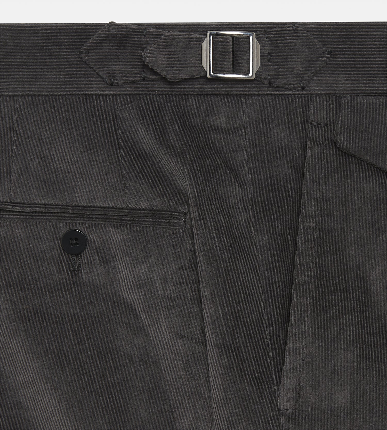 Pantalon en velours côtelé gris