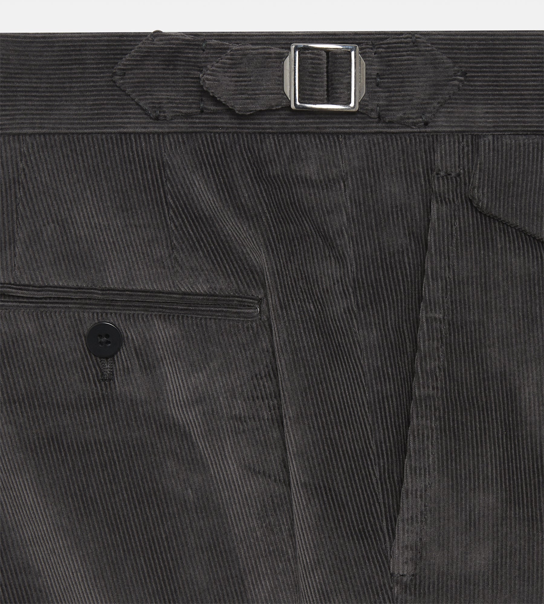 Pantalon en velours côtelé gris