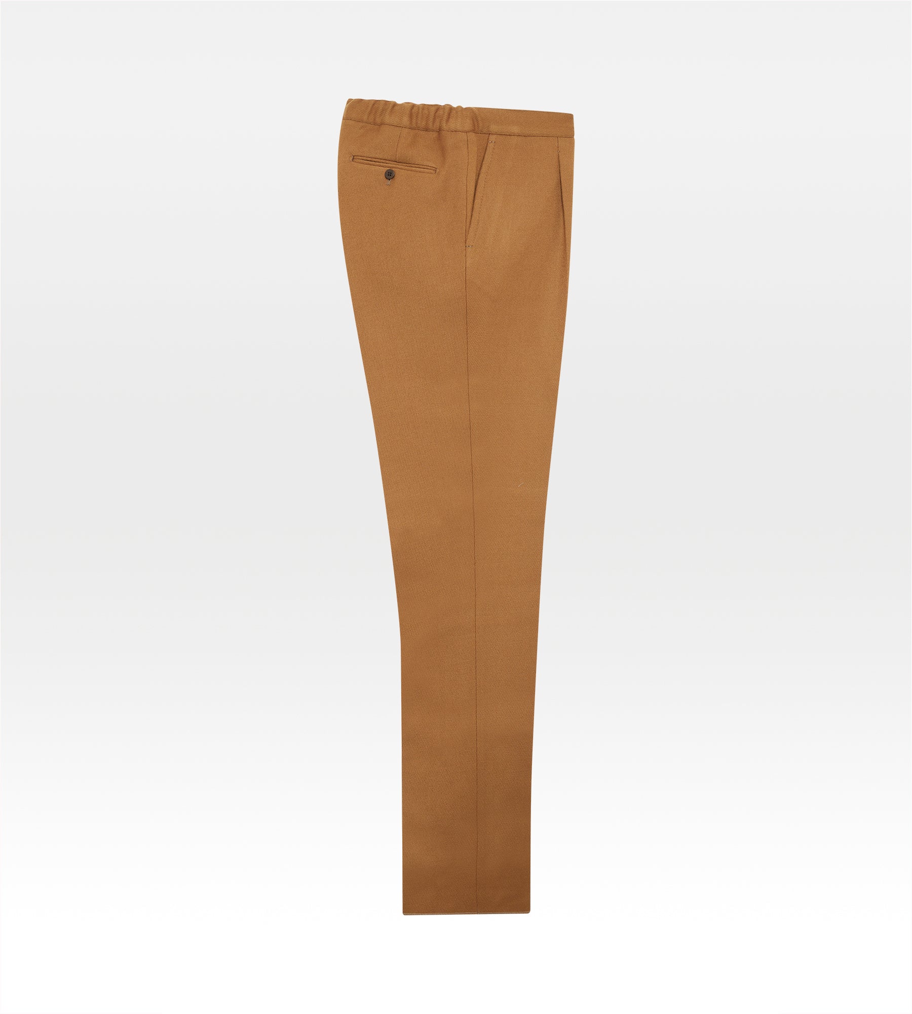 Pantalon à cordon en laine camel