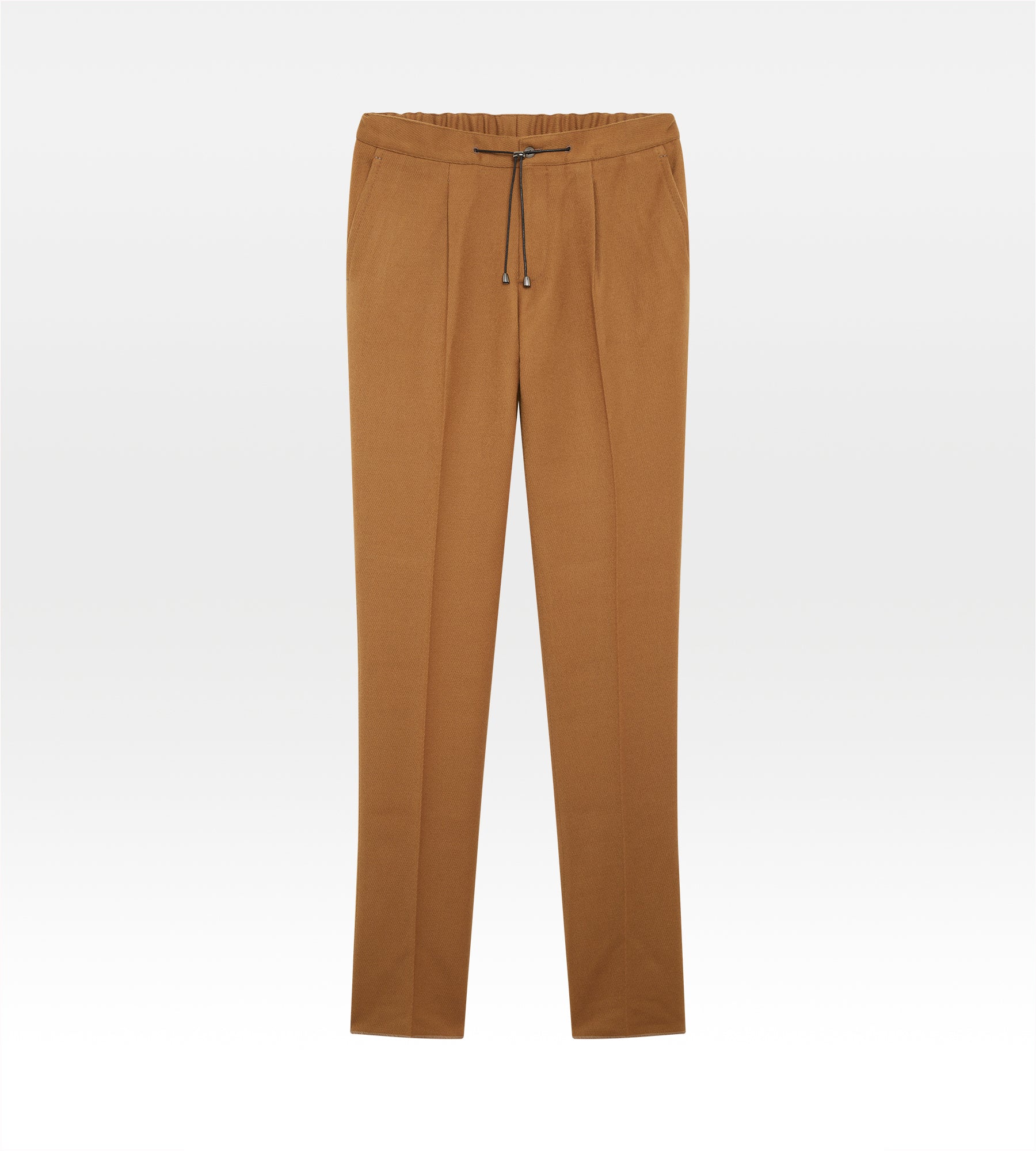 Pantalon à cordon en laine camel