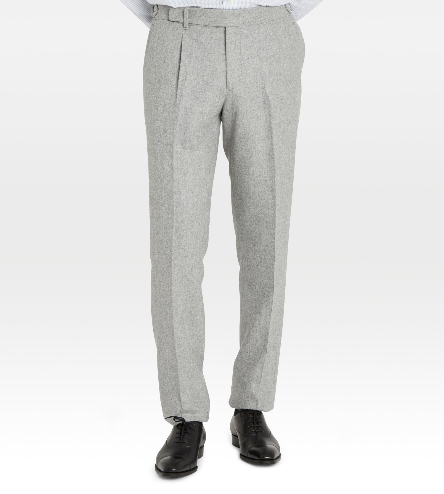 Pantalon en flanelle de laine gris