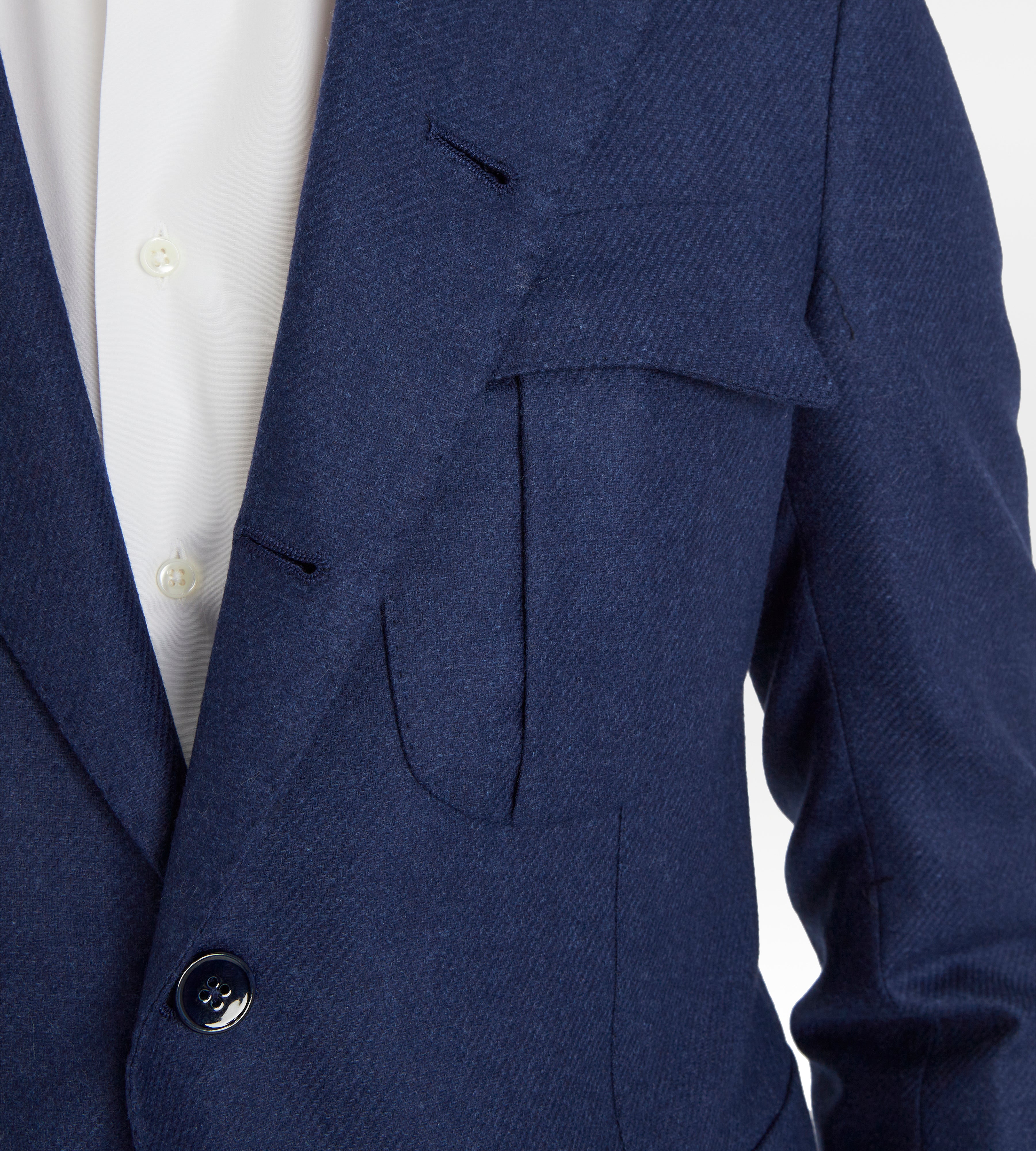 Veste Piémont bleue en laine