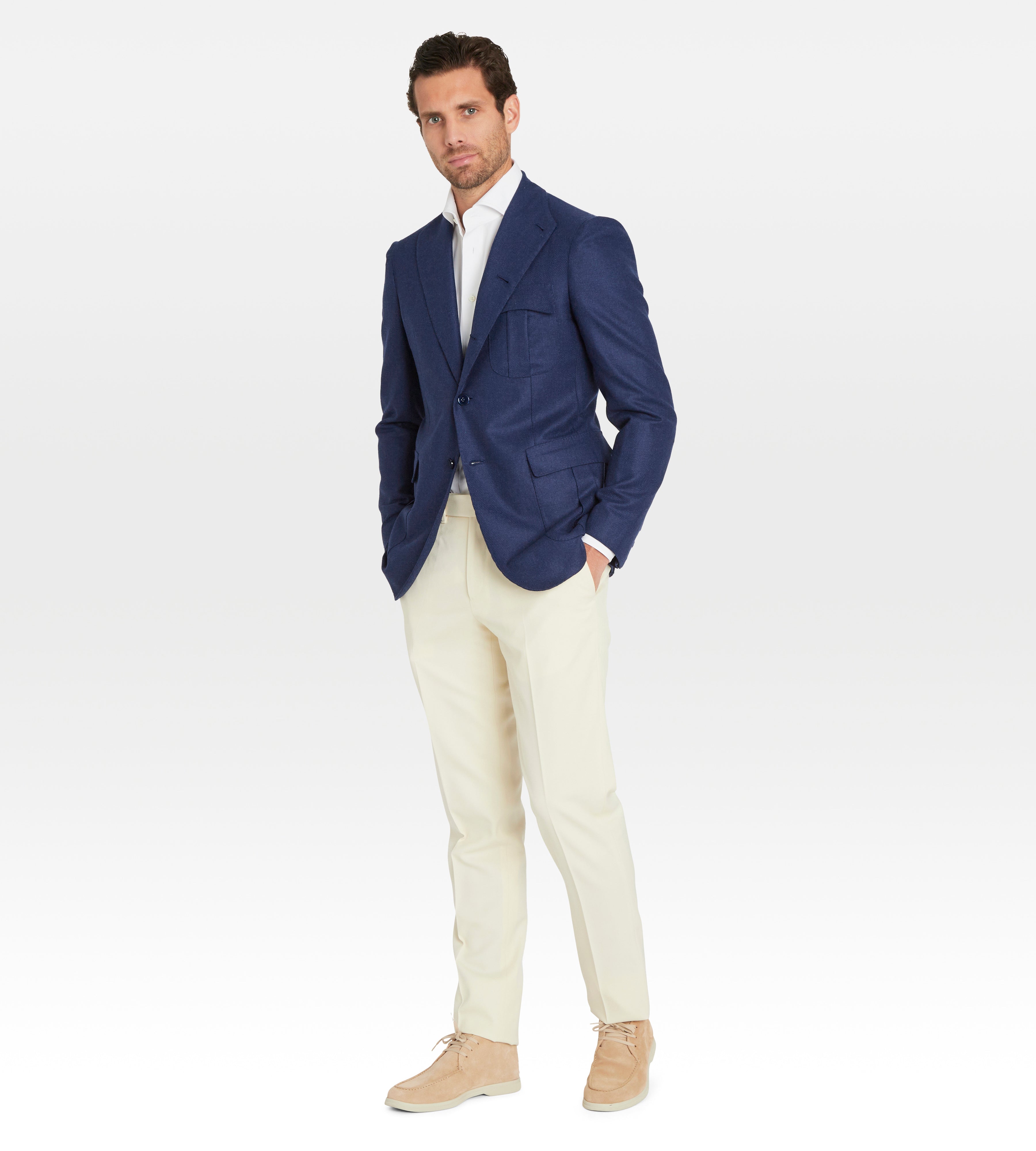 Veste Piémont bleue en laine