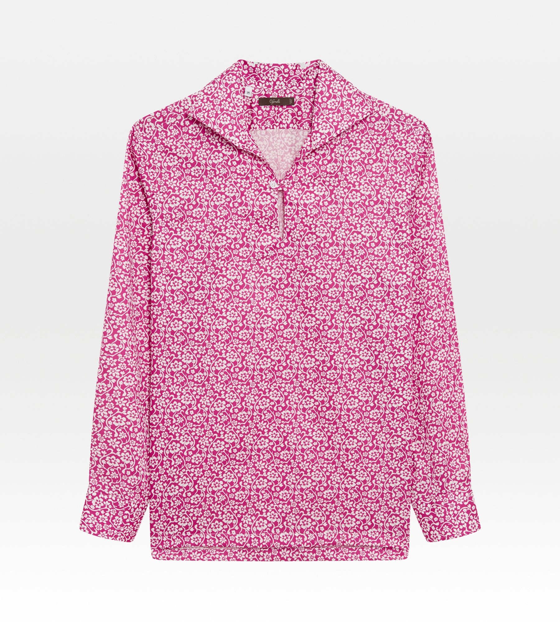 Polo rose à fleurs