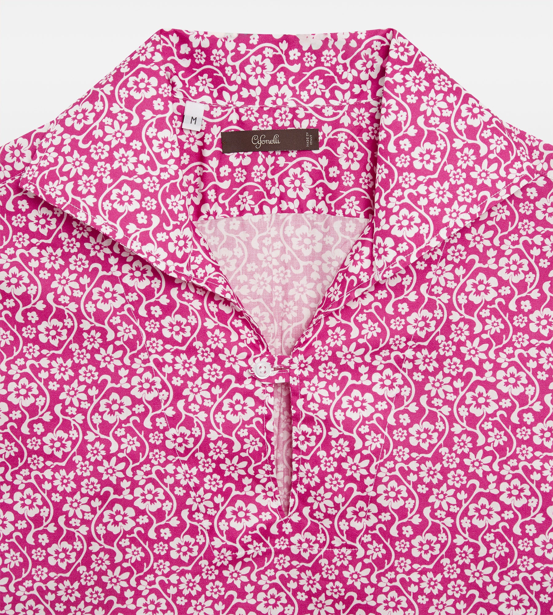 Polo rose à fleurs