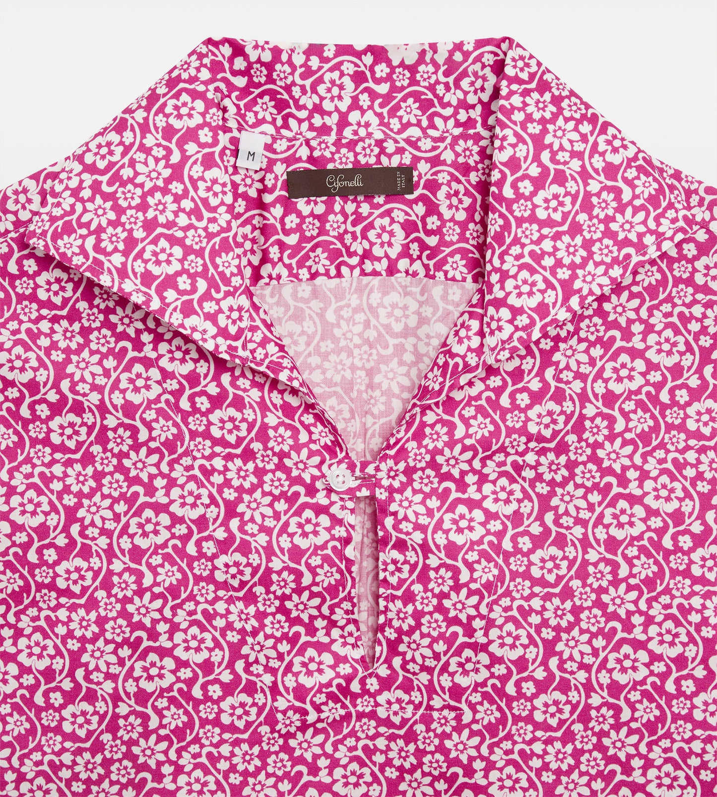 Polo rose à fleurs