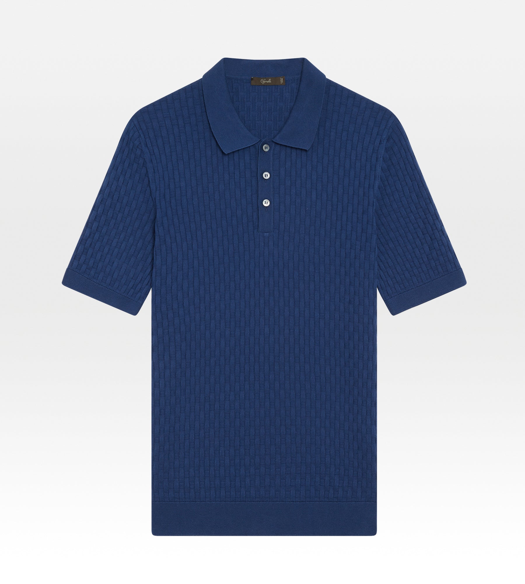 Polo en coton bleu