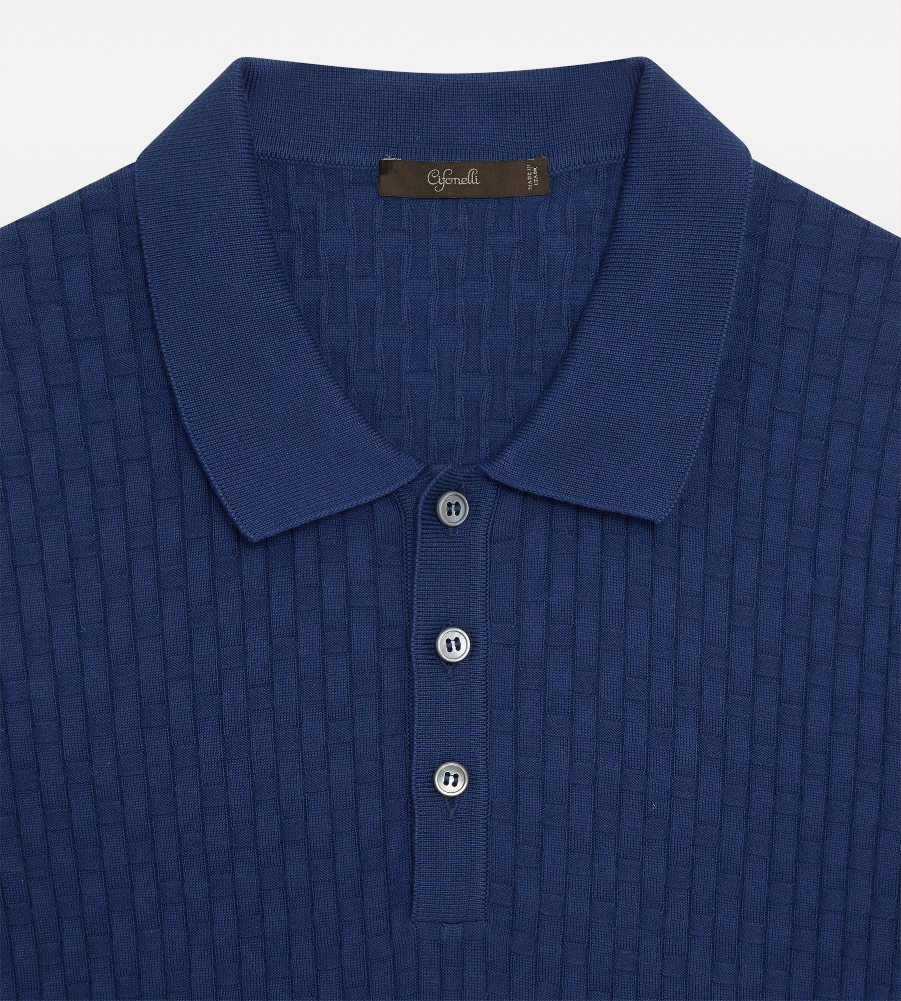 Polo en coton bleu