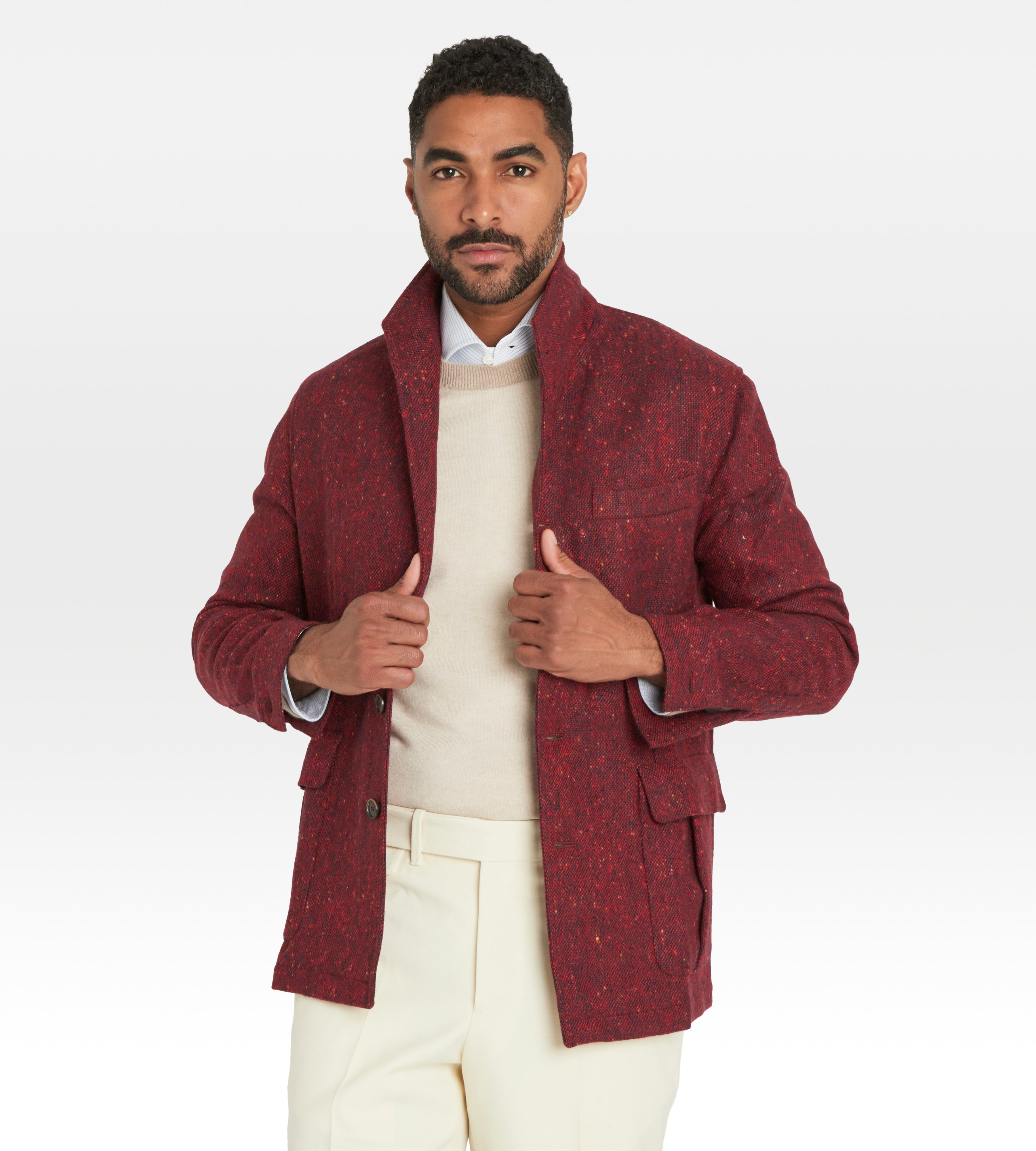 Teba classique en laine rouge