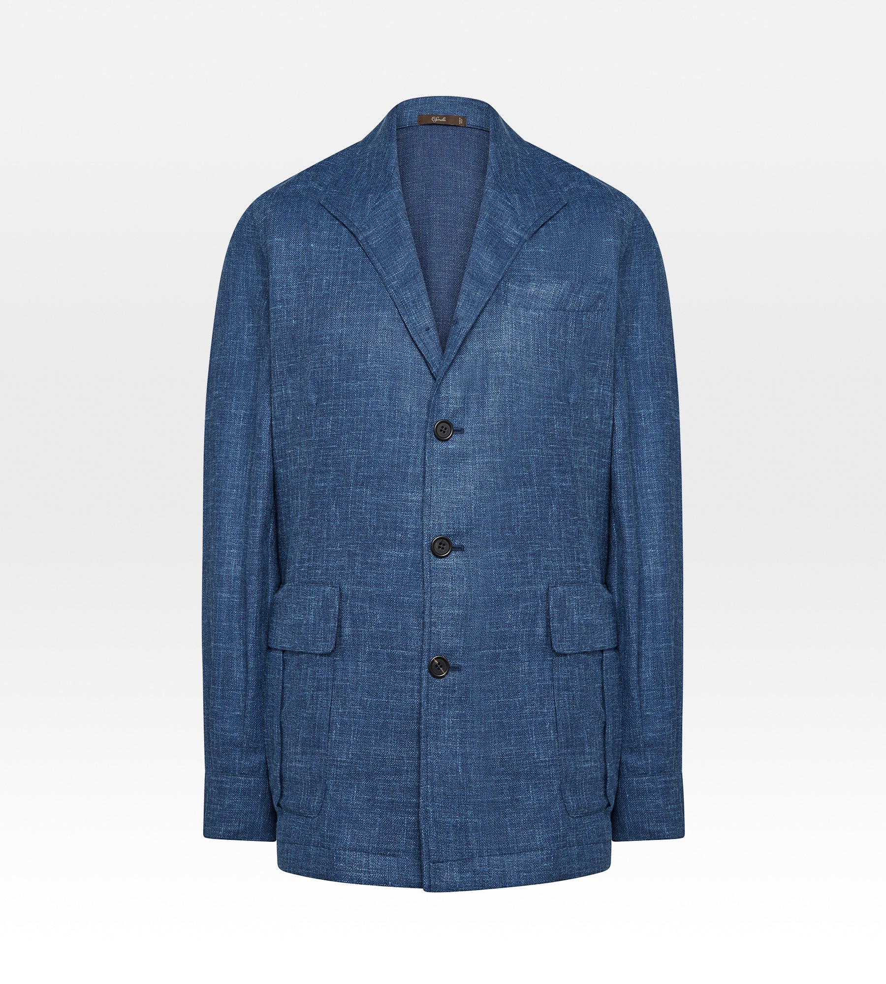 Teba classique en laine, soie & lin bleu