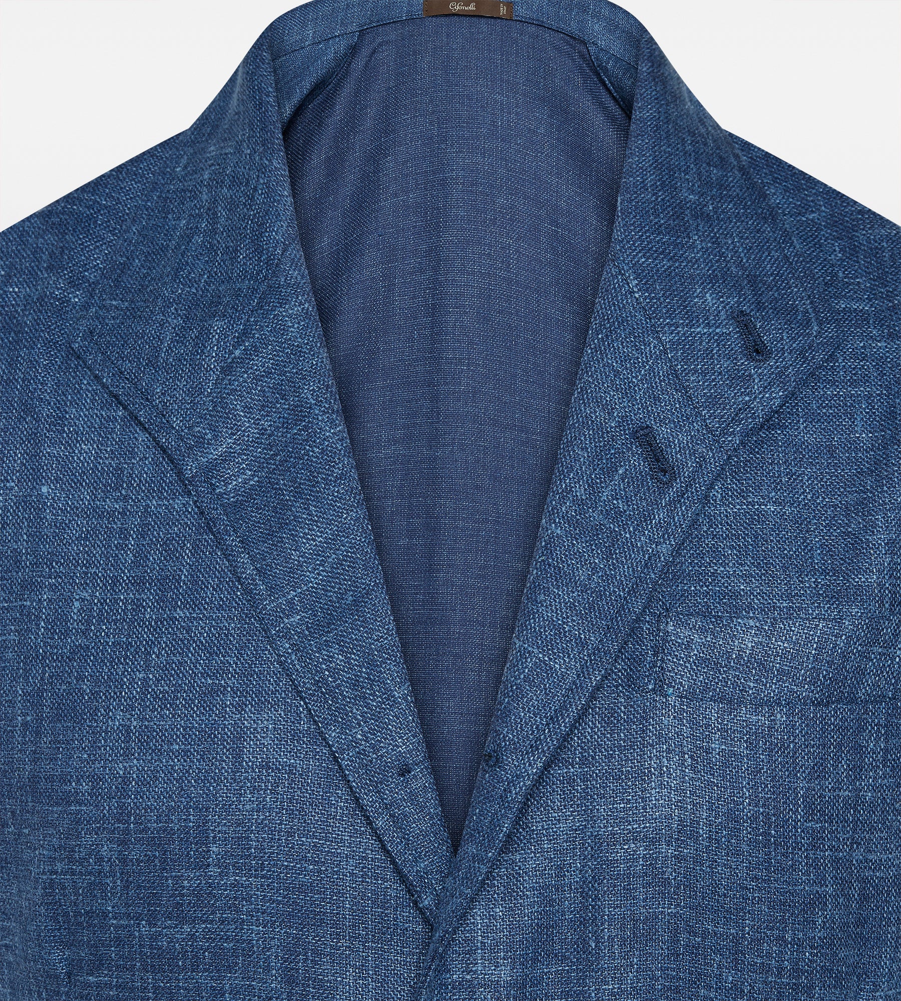 Teba classique en laine, soie & lin bleu