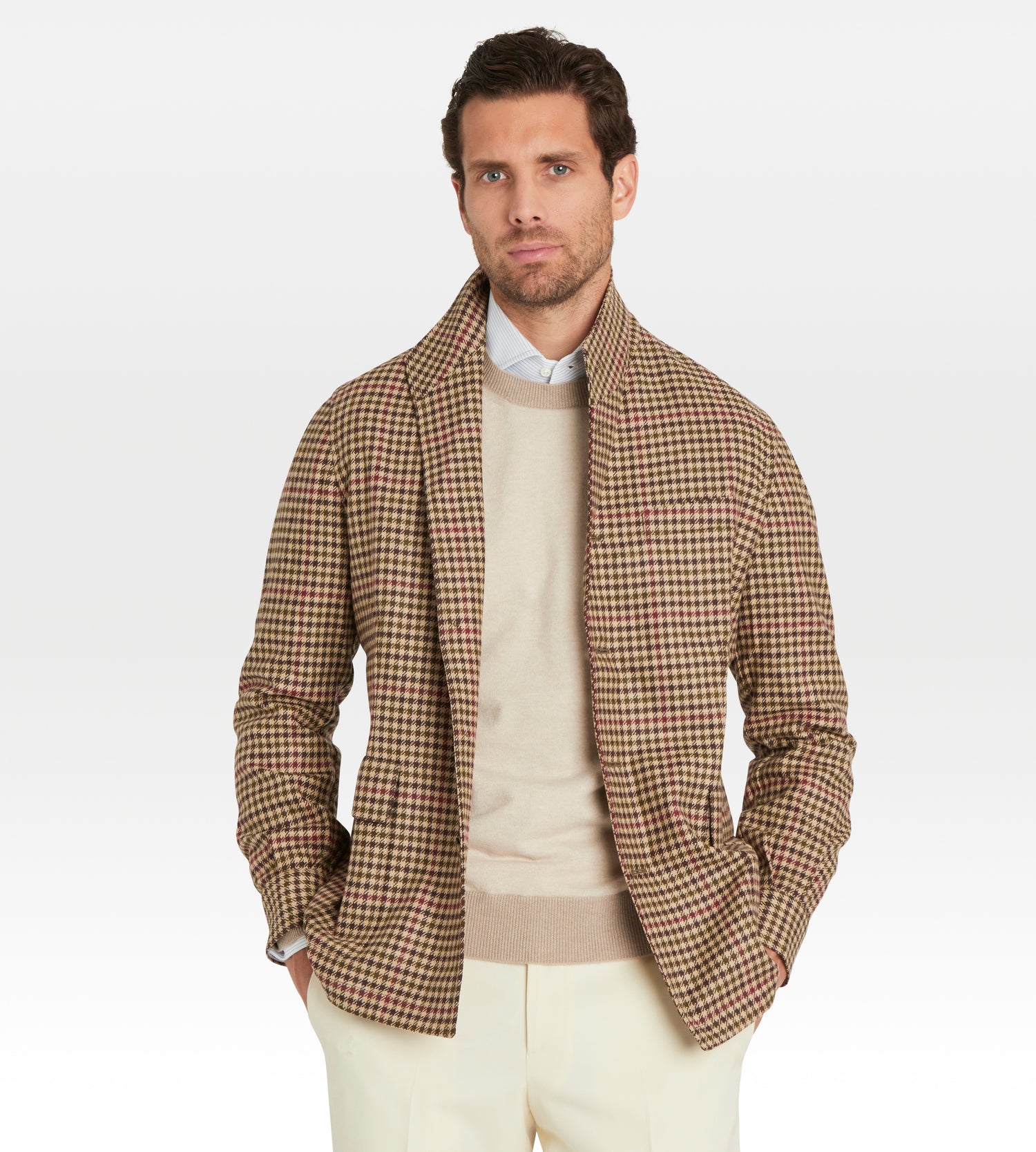 Teba classique à carreaux en laine & cachemire