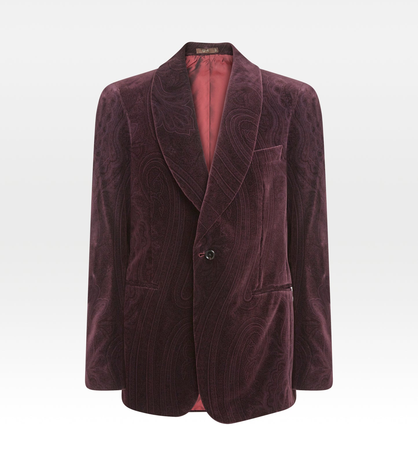 Veste en velours bordeaux imprimée