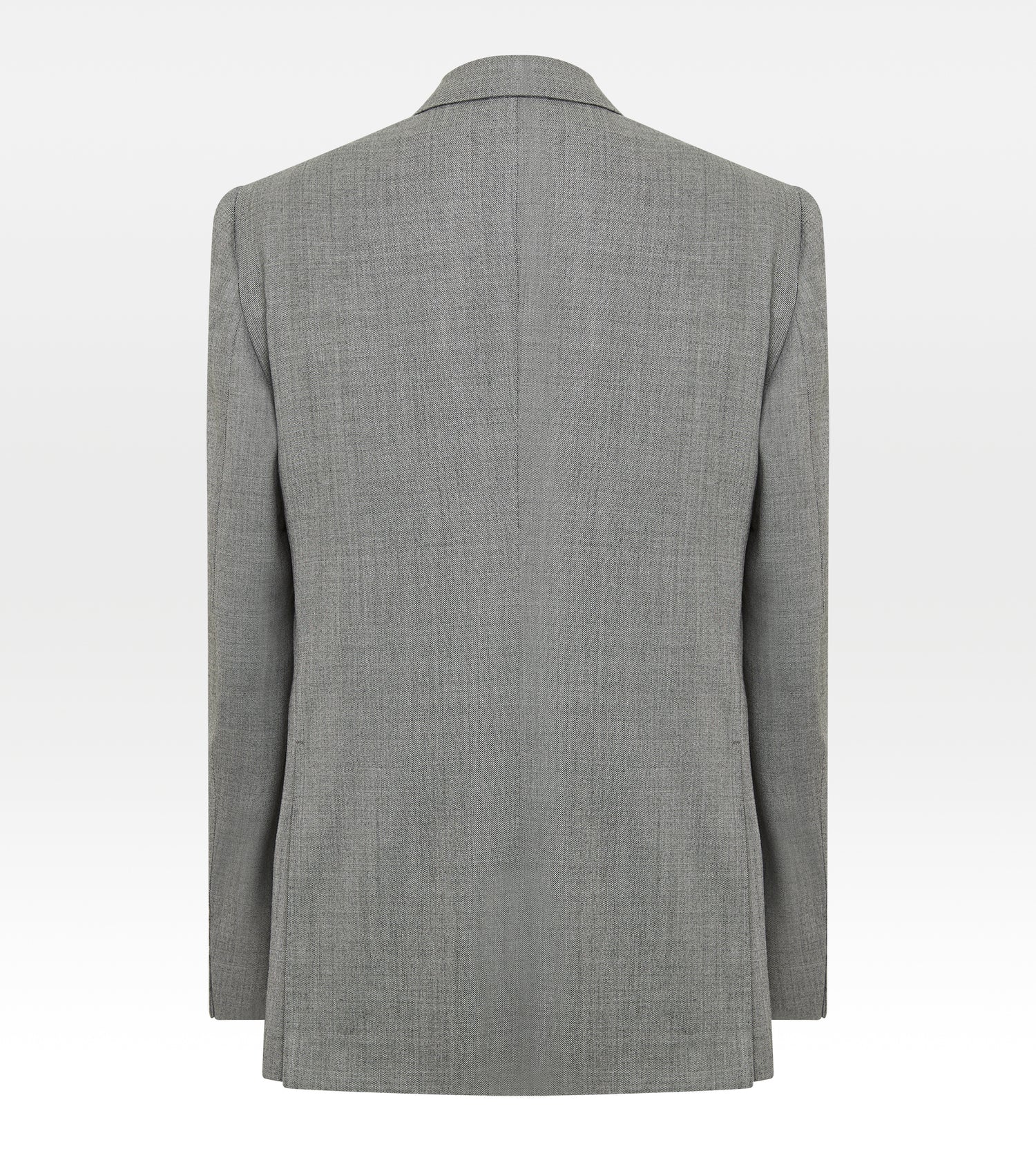 Costume croisé bas 6x1 gris en laine