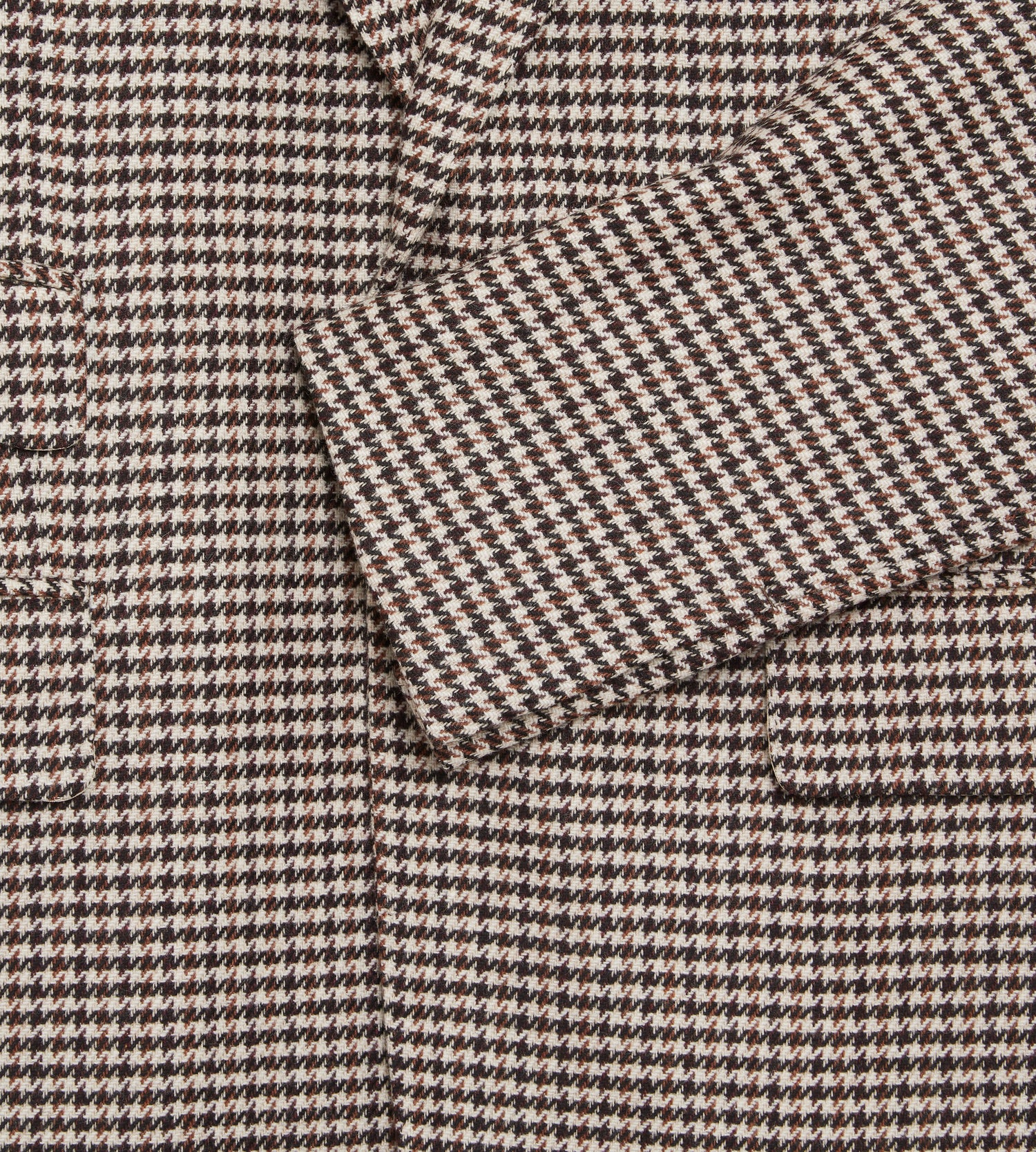 Veste marron en laine & cachemire à motif pied-de-poule