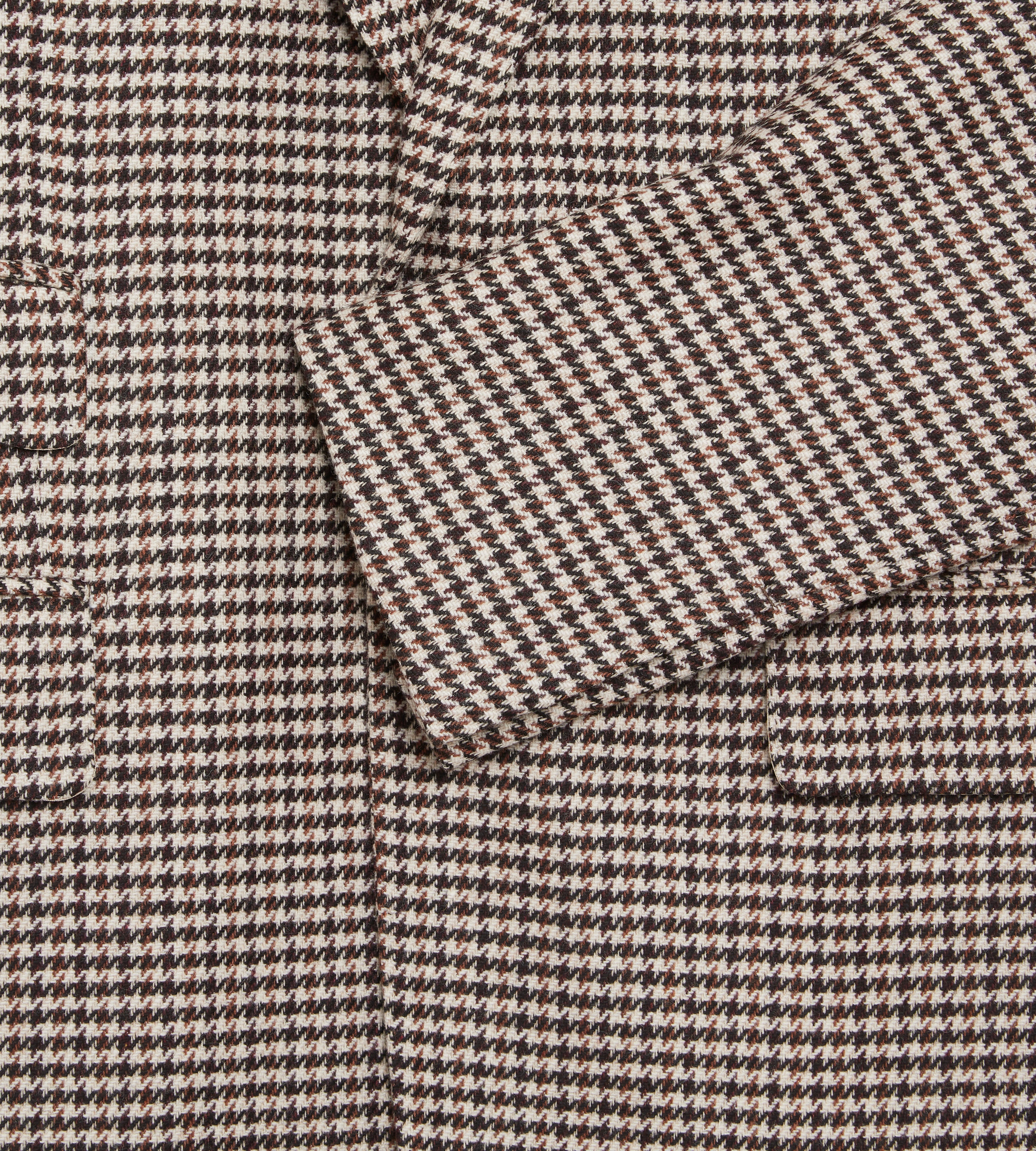Veste marron en laine & cachemire à motif pied-de-poule