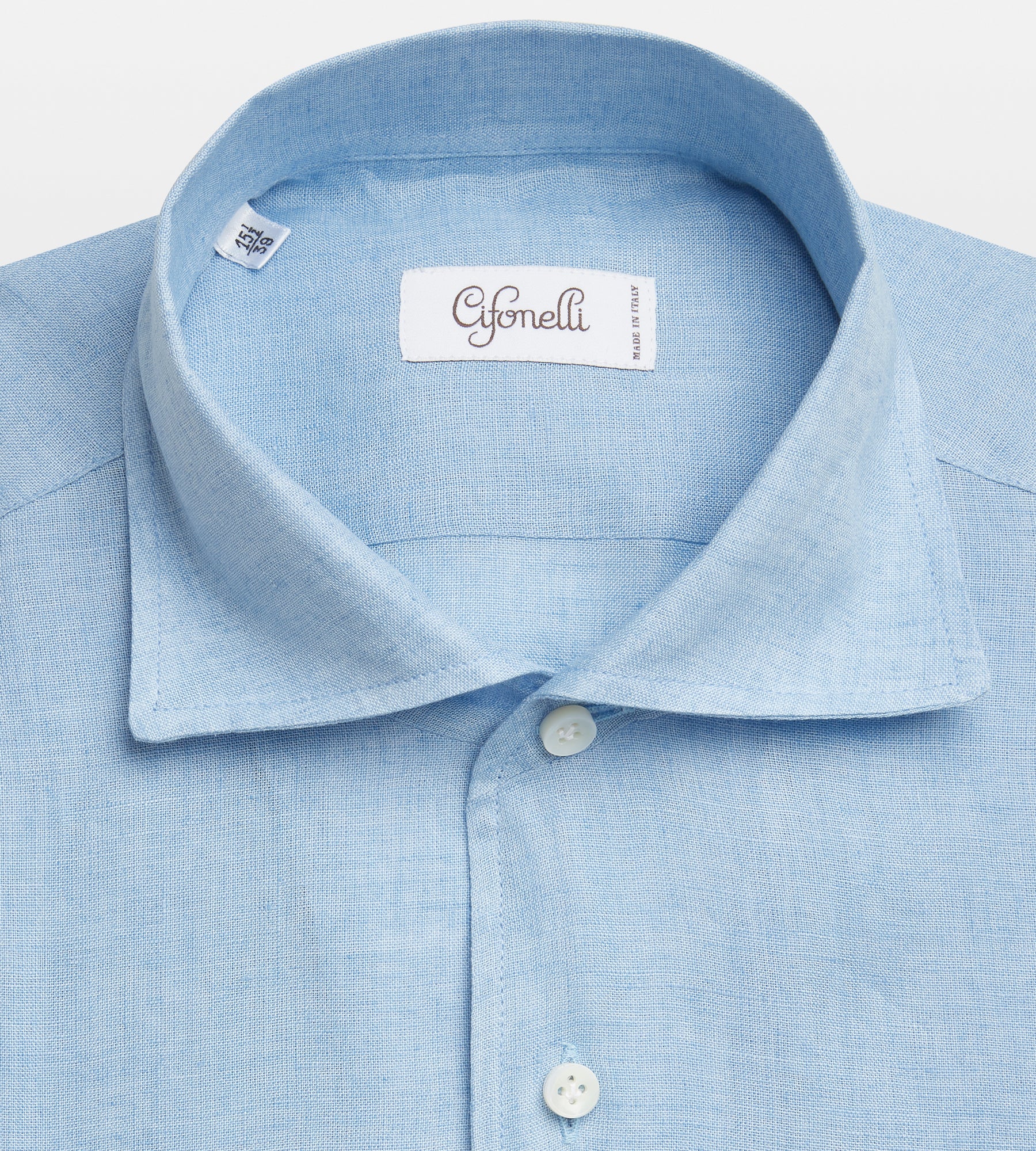 Chemise bleu ciel en lin