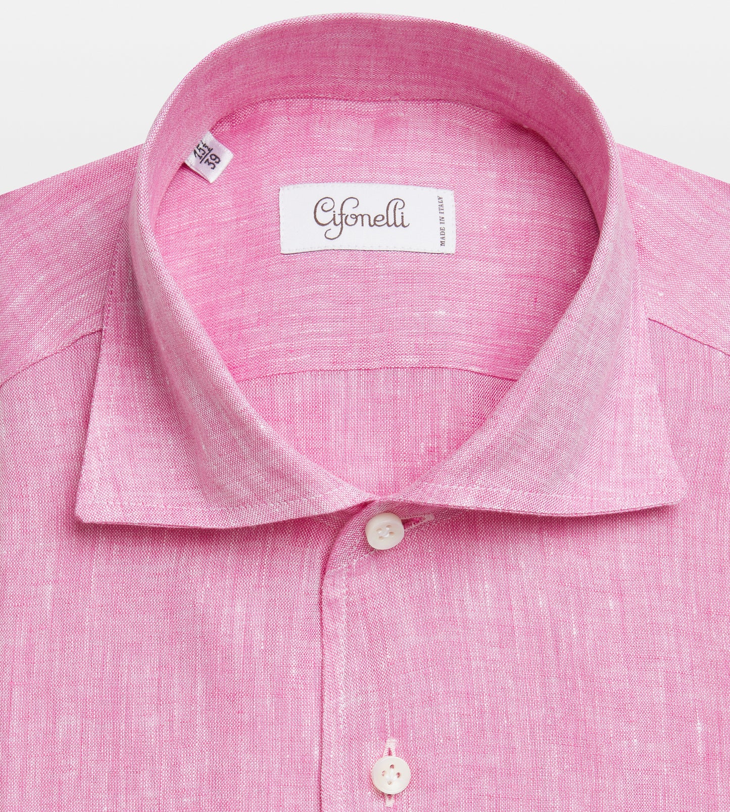 Chemise rose en lin