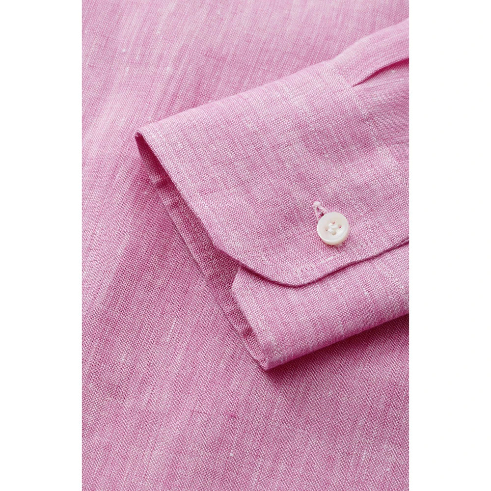 Chemise rose en lin