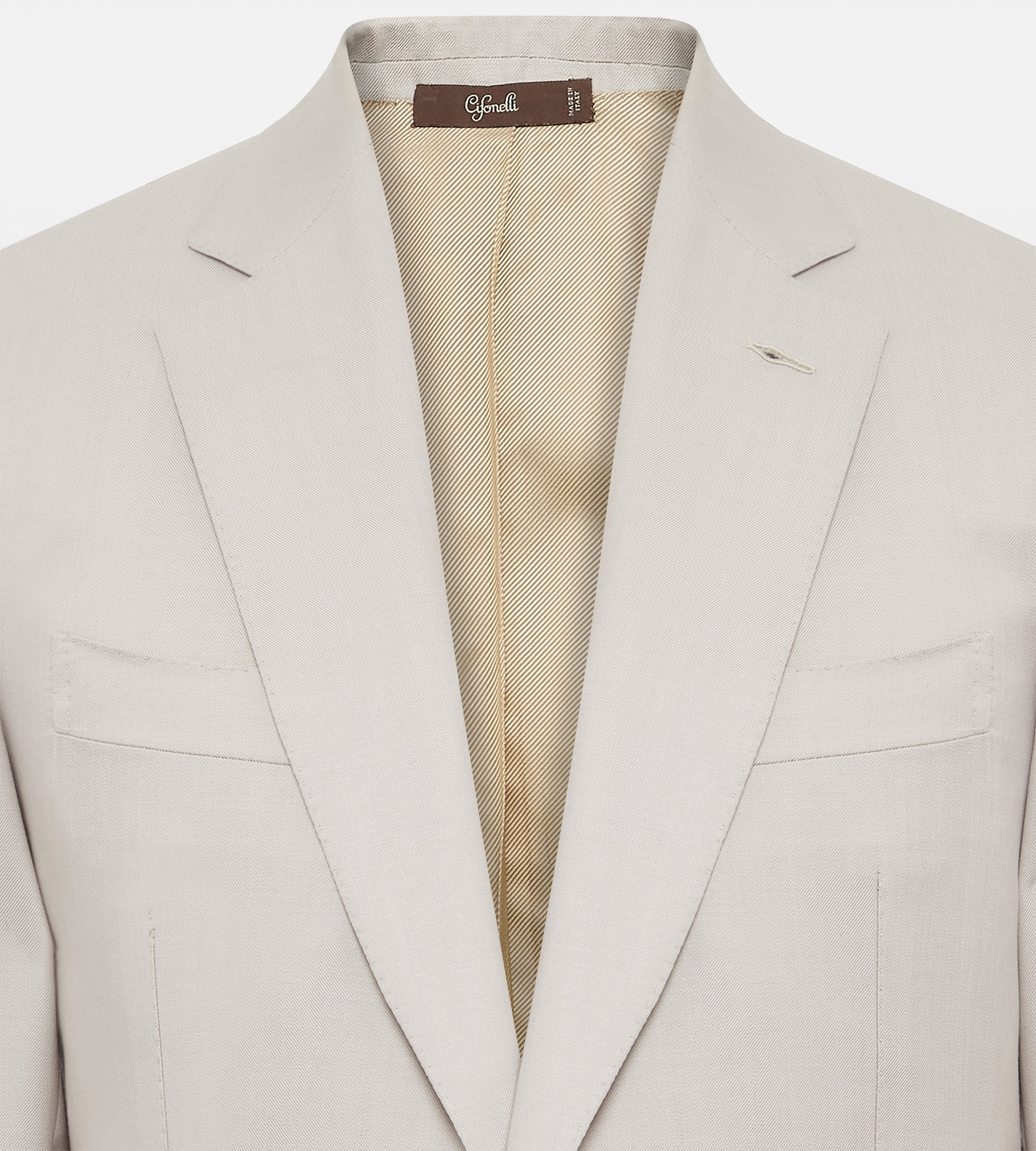 Costume beige en laine