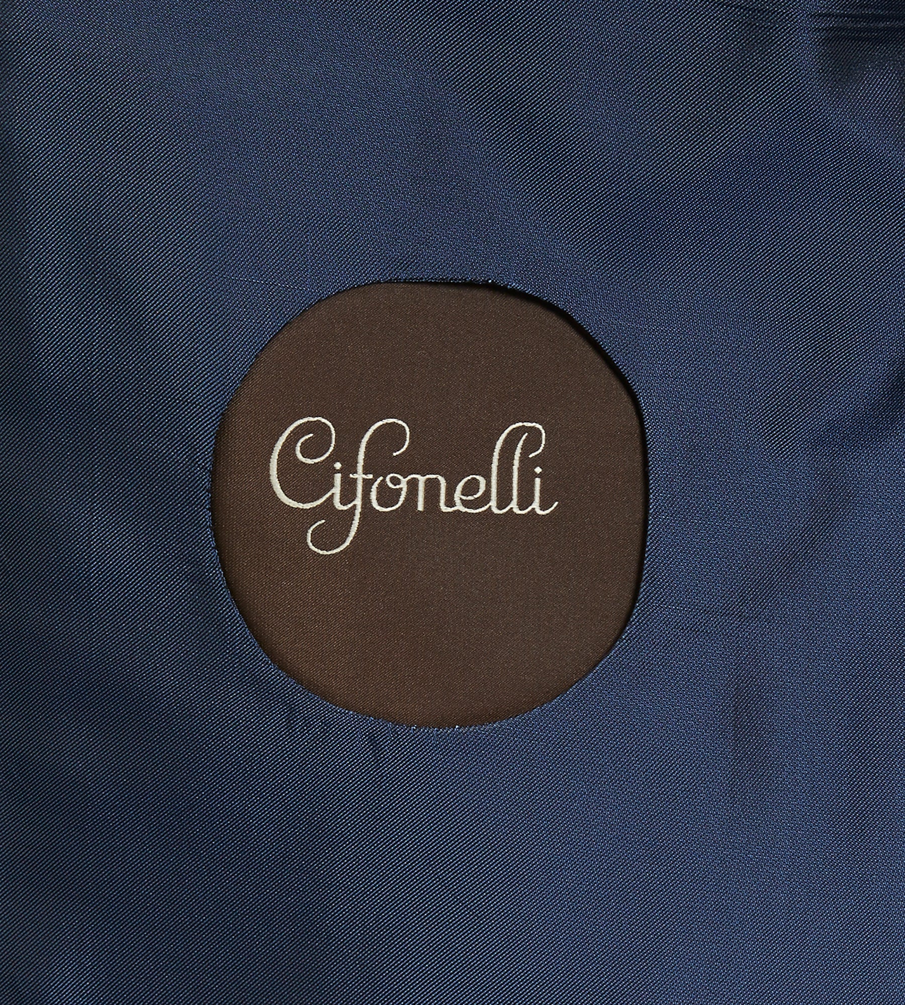 Costume bleu marine en laine & cachemire à motif chevrons