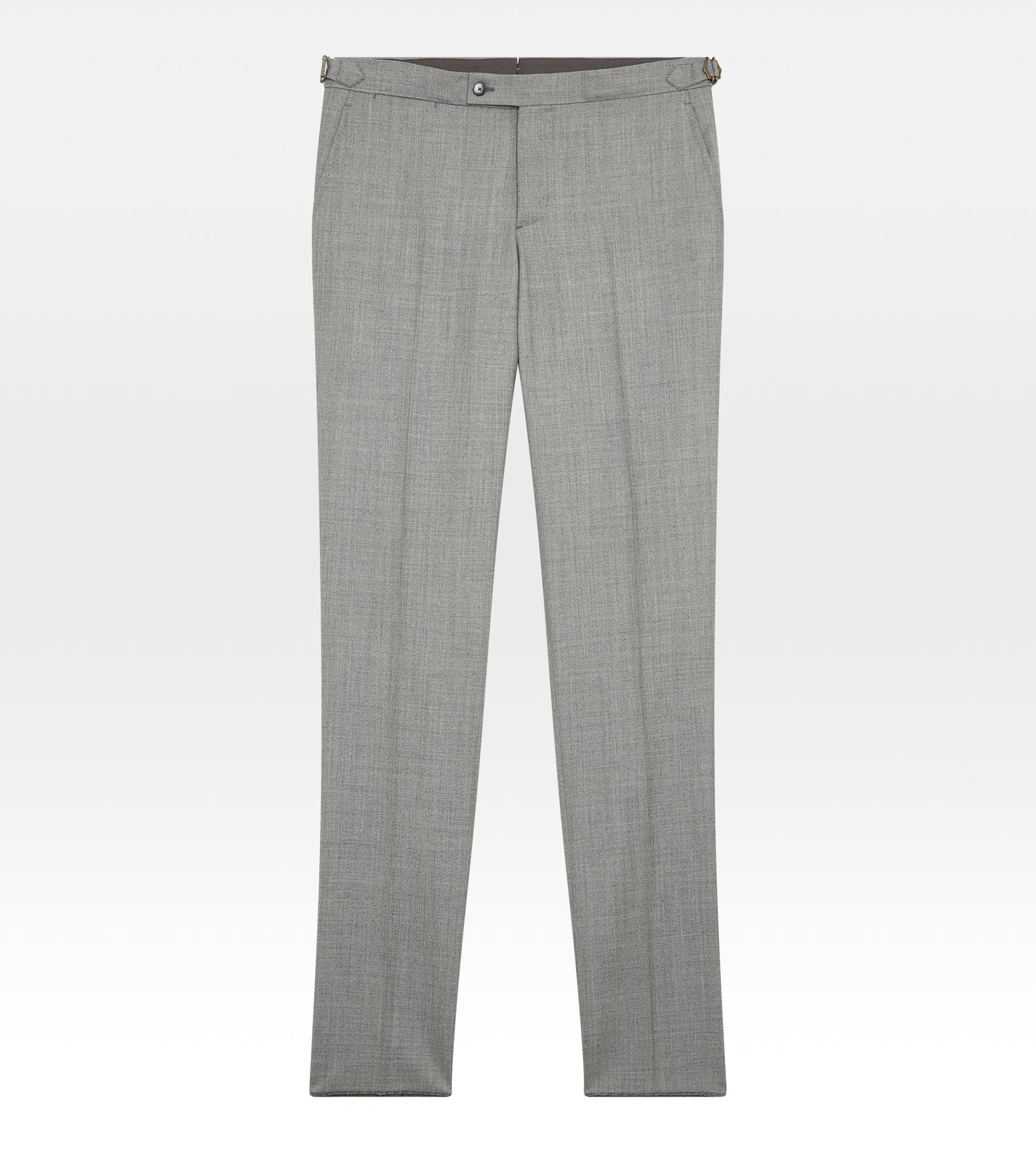 Costume croisé bas 6x1 gris en laine