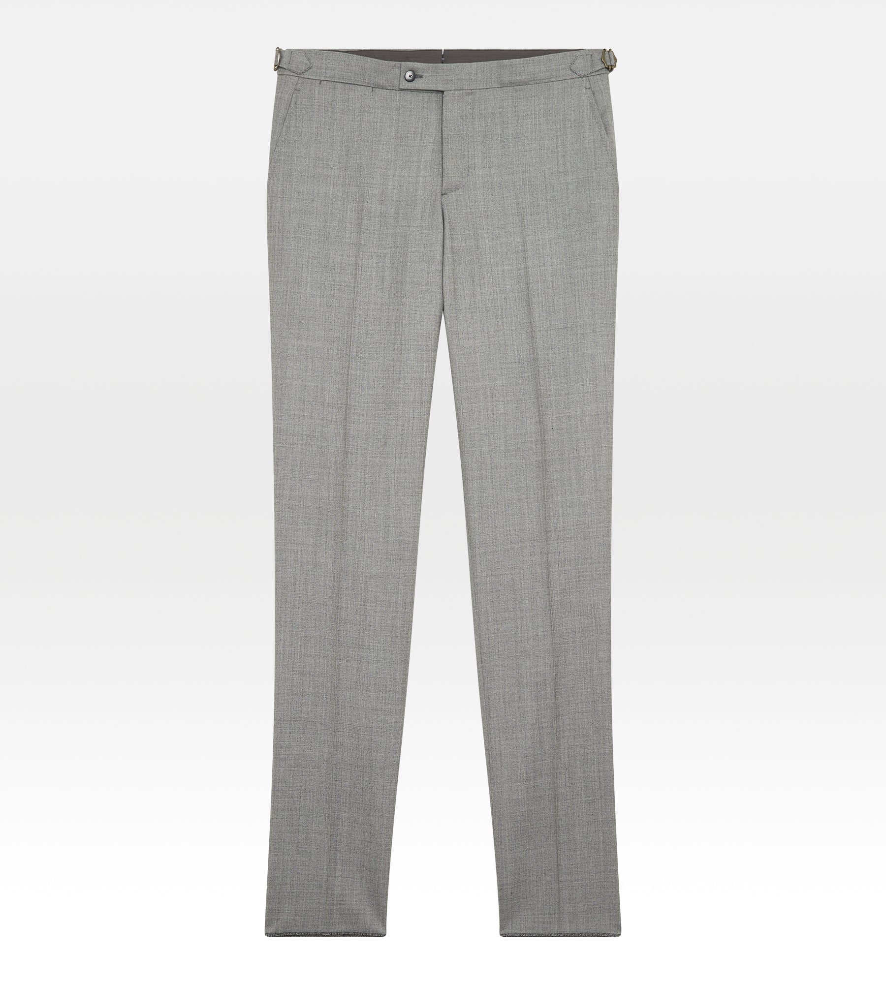 Costume croisé bas 6x1 gris en laine