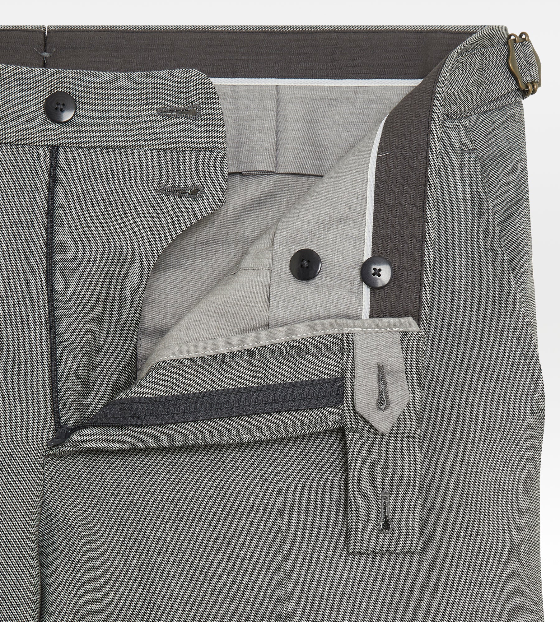 Costume croisé bas 6x1 gris en laine